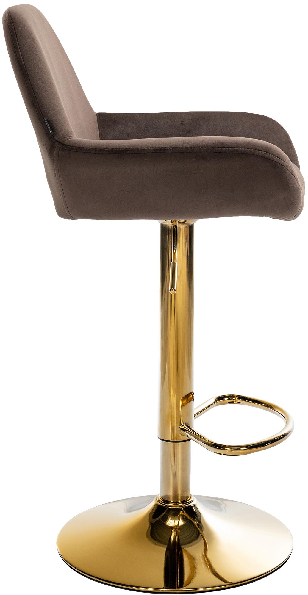 2er Set Barhocker Braga Gold Samt