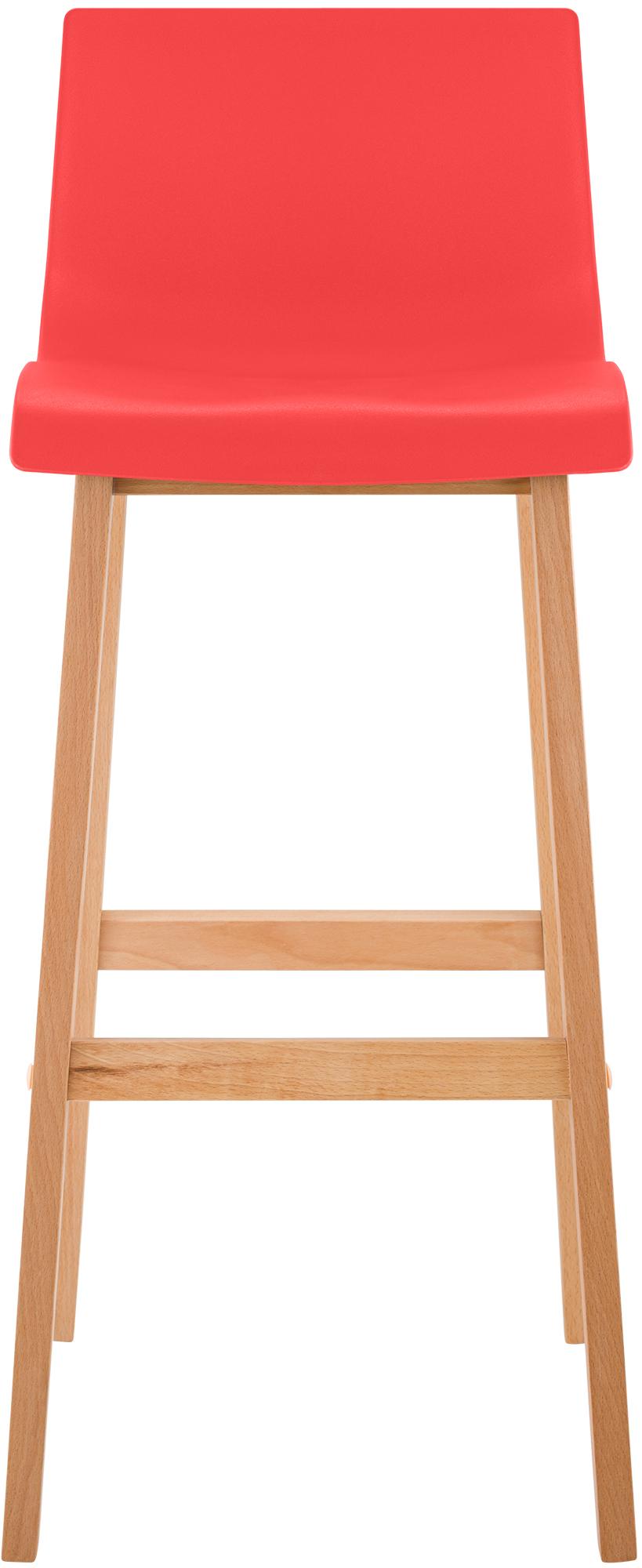 2er Set Barhocker Hover Kunststoff Vierfußgestell Natura