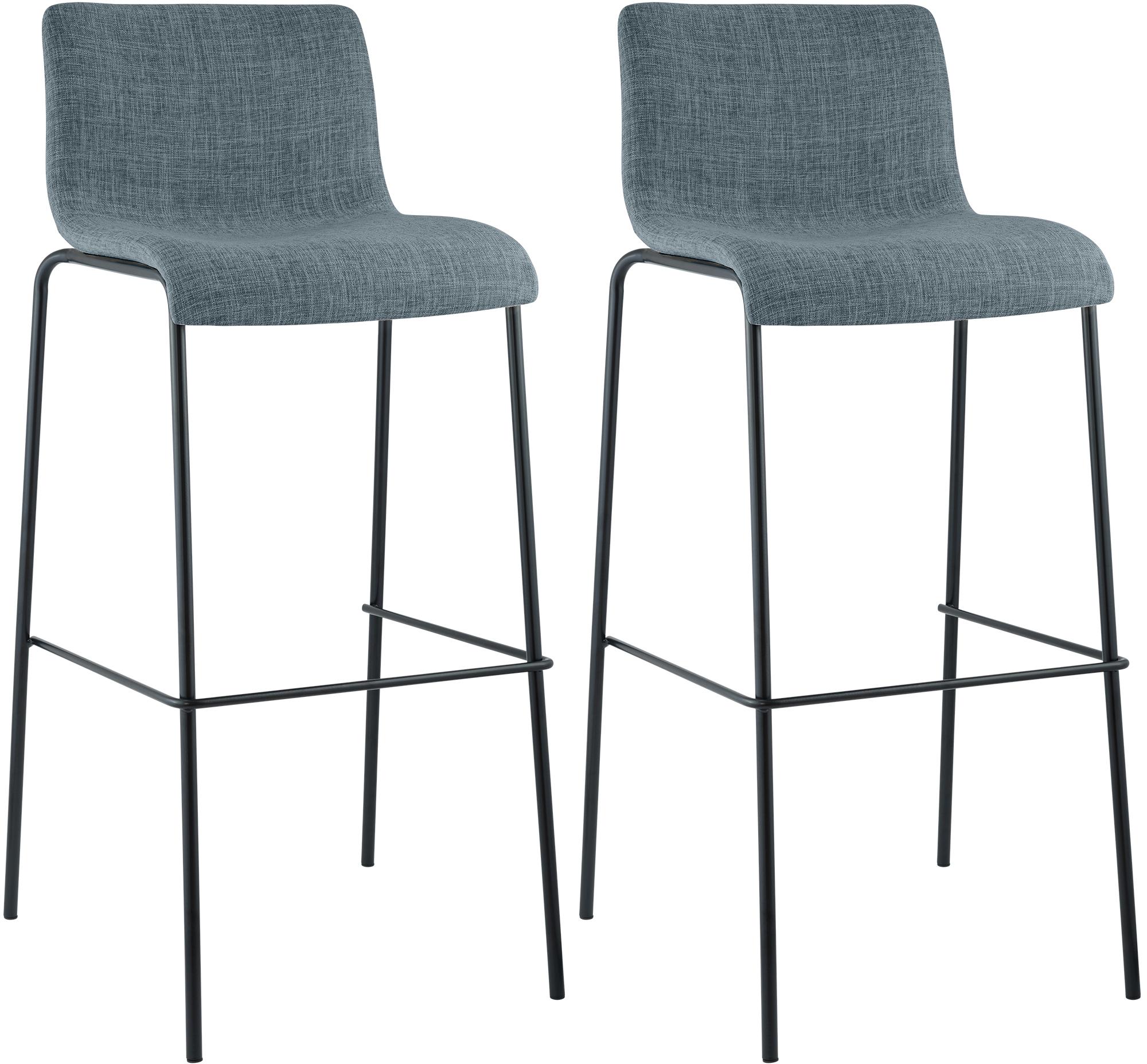 2er Set Barhocker Hover Stoff Vierfußgestell