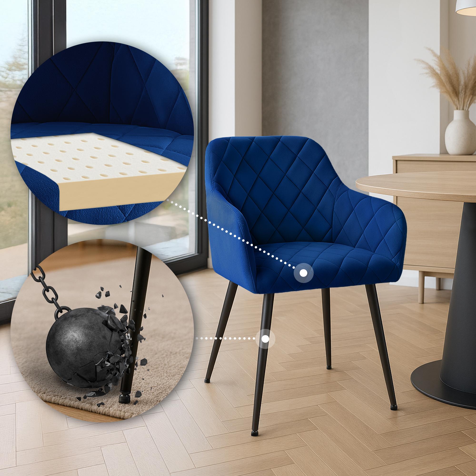 2er Set Esszimmerstühle Monett Samt