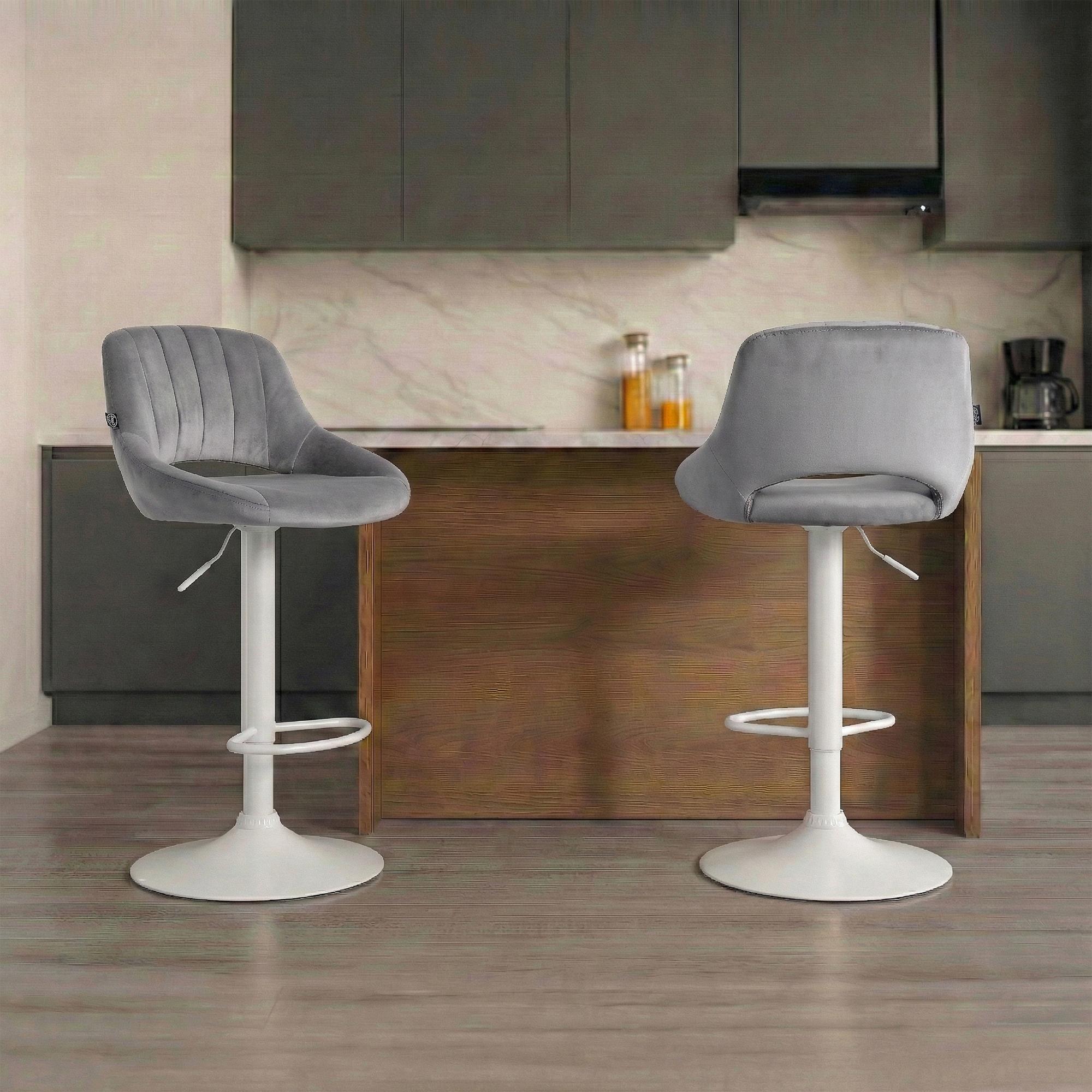2er Set Barhocker Milet Samt
