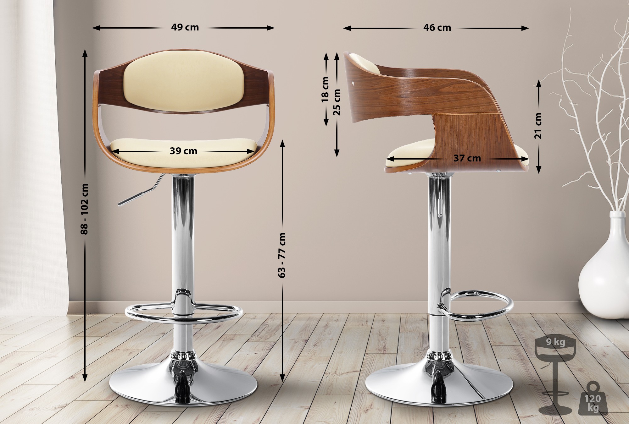 Barhocker Kingston Kunstleder