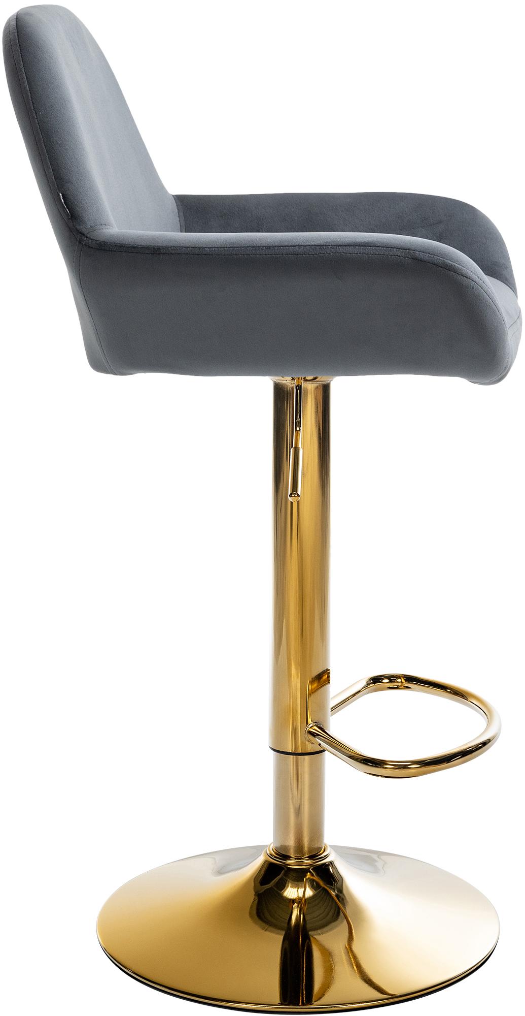 2er Set Barhocker Braga Gold Samt