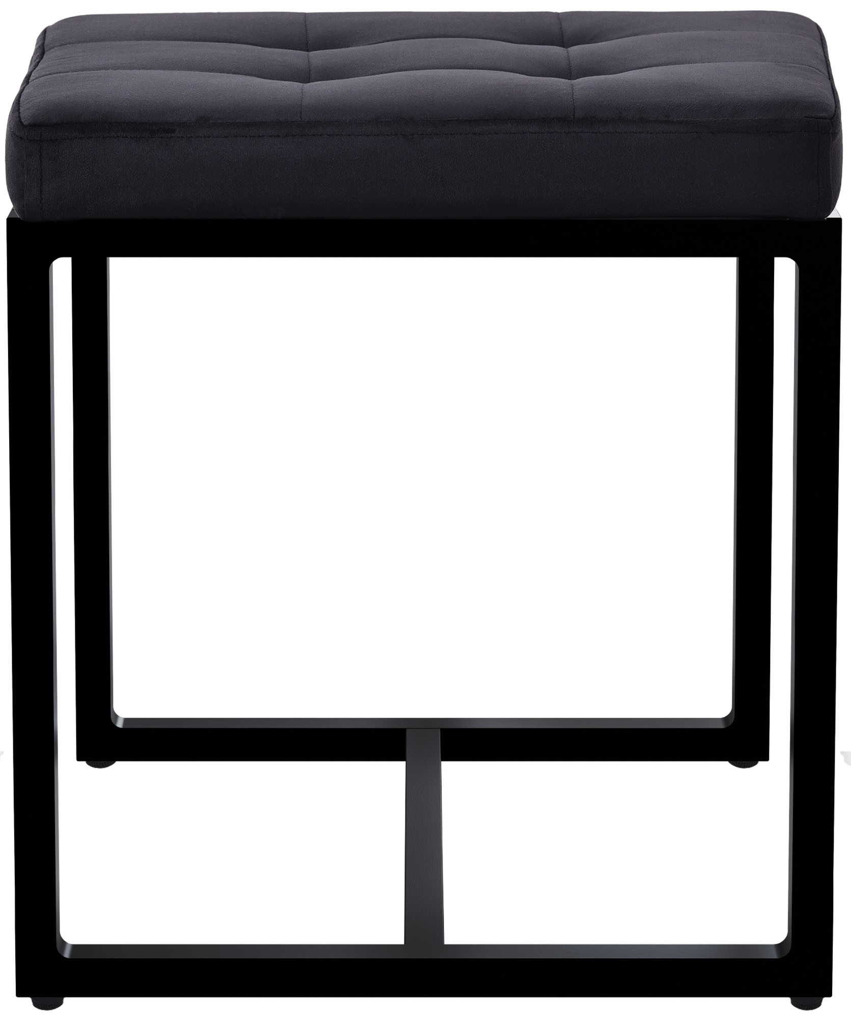 Sitzhocker Barci mit schwarzem Gestell