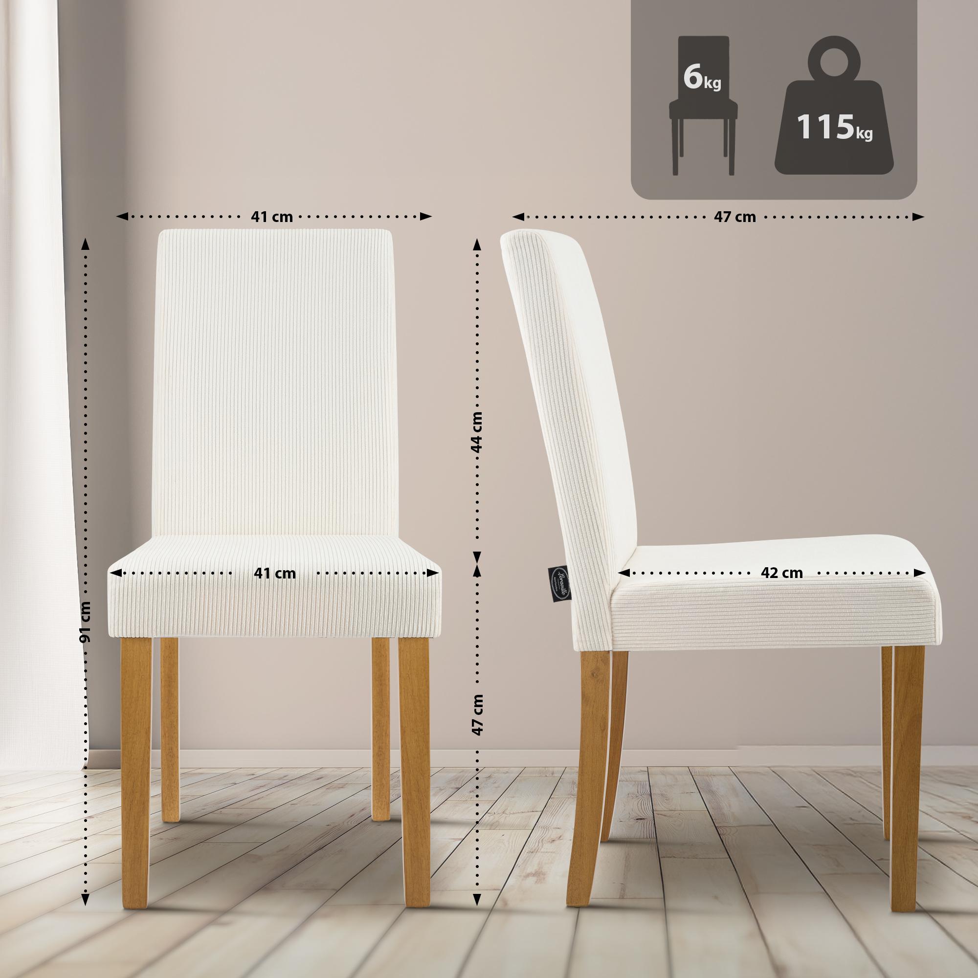 2er Set Esszimmerstuhl Ina Cord