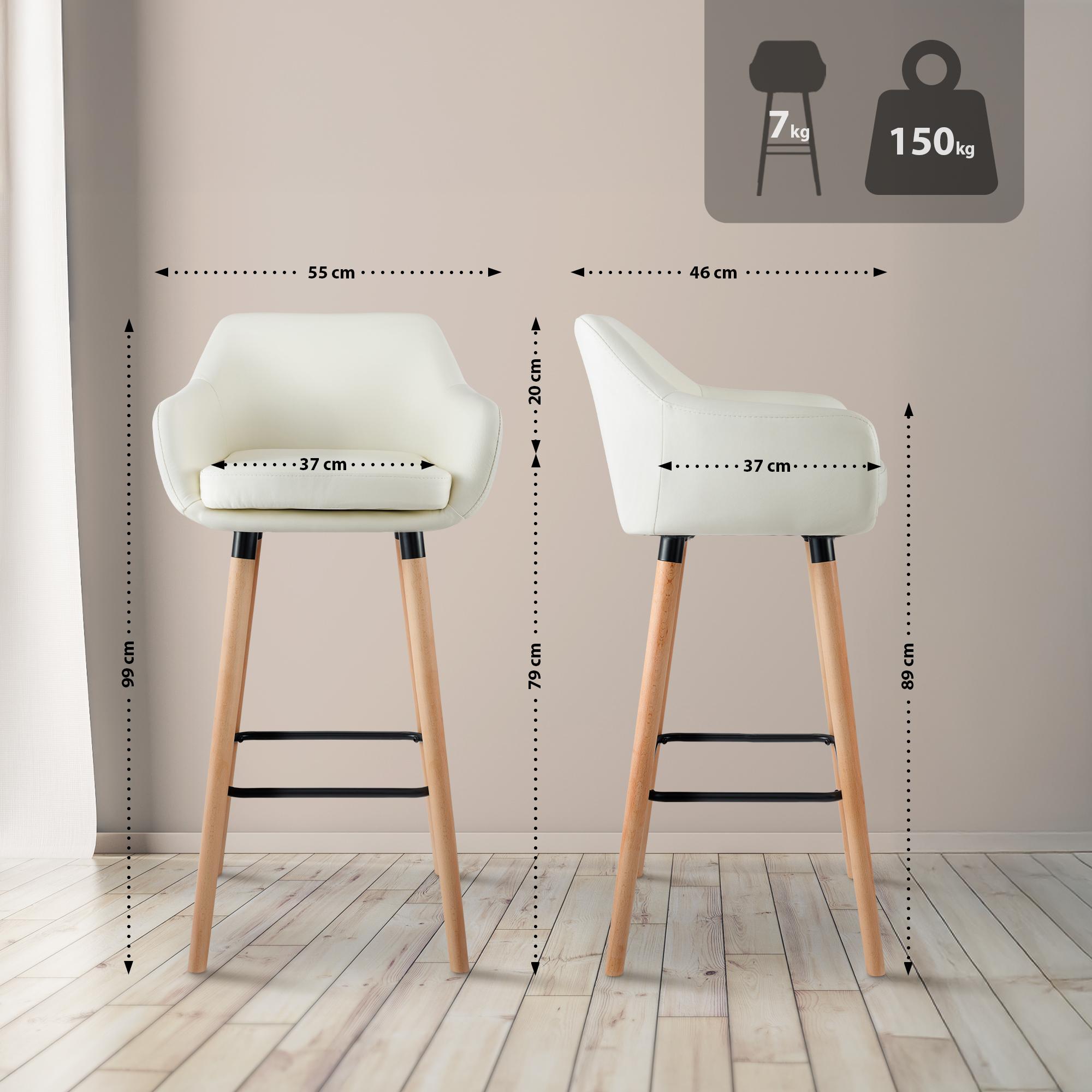 2er Set Barhocker Grant Kunstleder