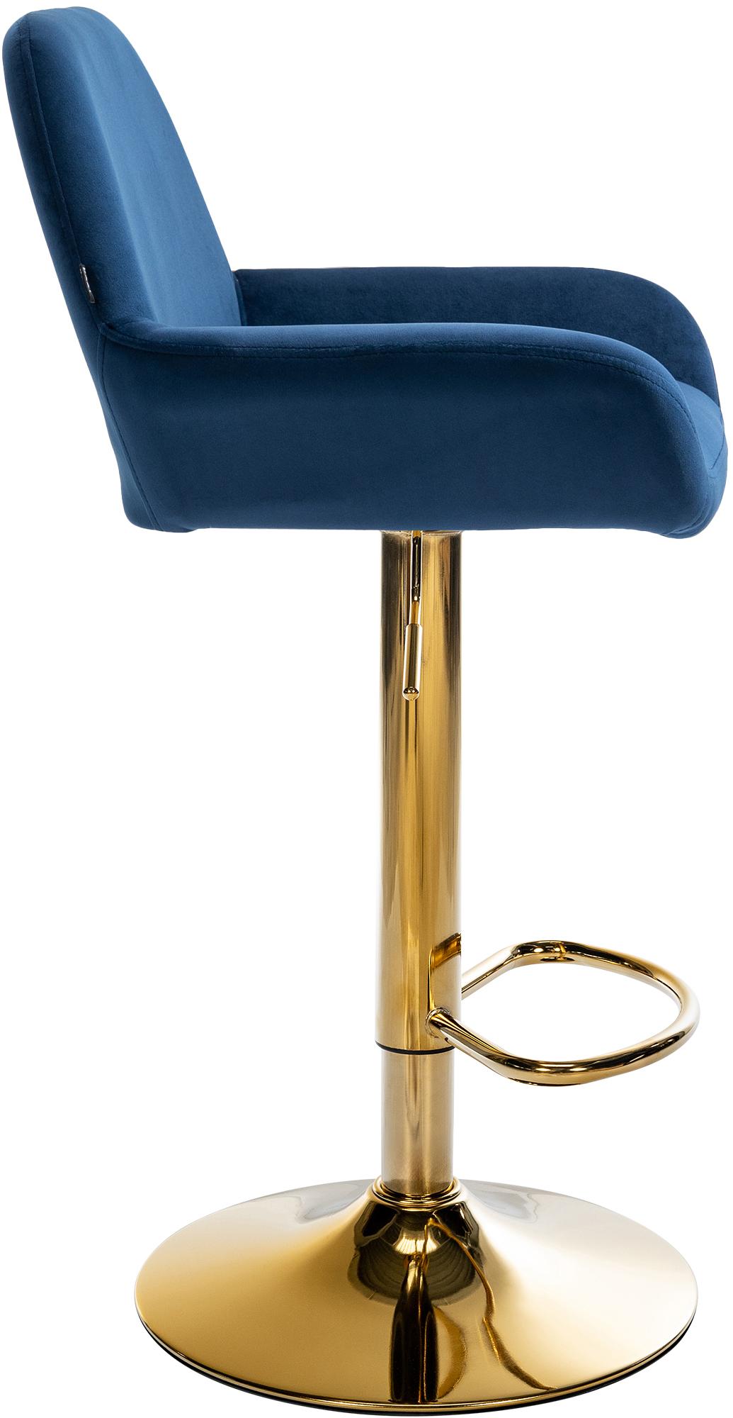 2er Set Barhocker Braga Gold Samt