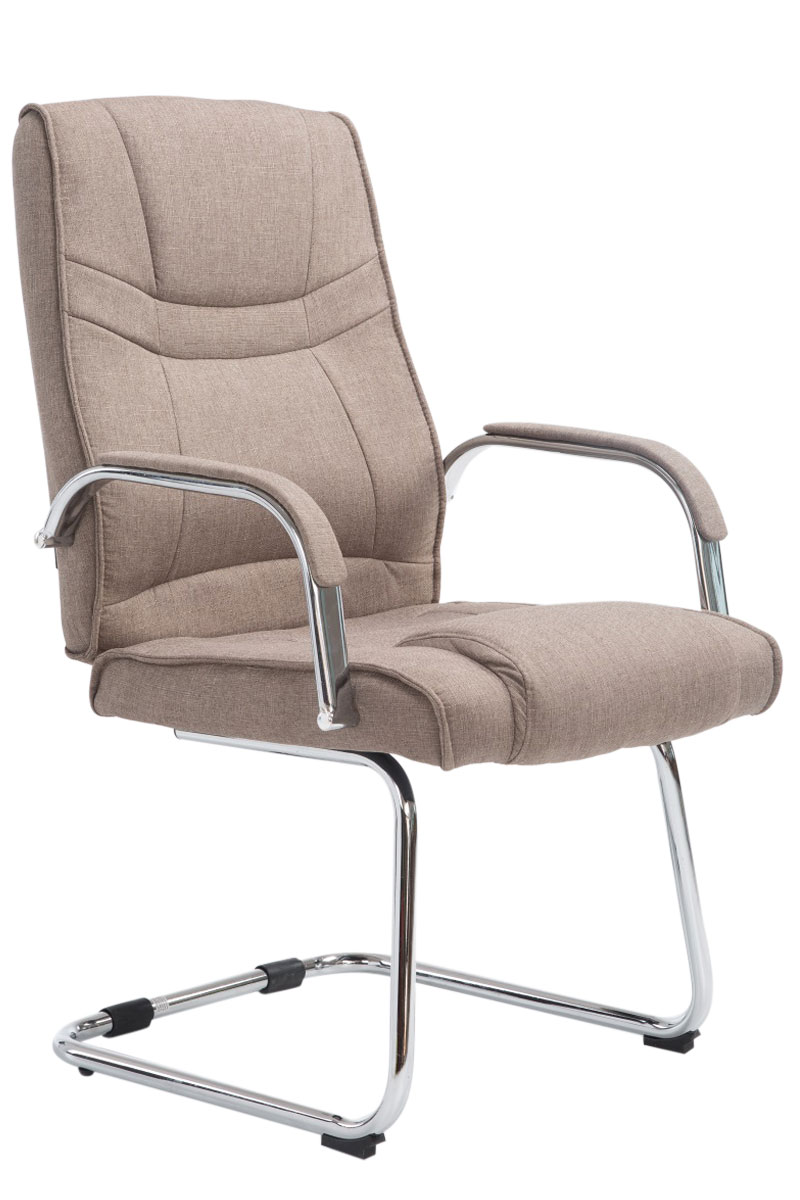 2er Set Freischwinger mit Metallgestell Sitz aus Stoff grau Attila | Maisons du Monde 2er Set Freischwinger mit Metallgestell Sitz aus Stoff grau Attila | Maisons du Monde