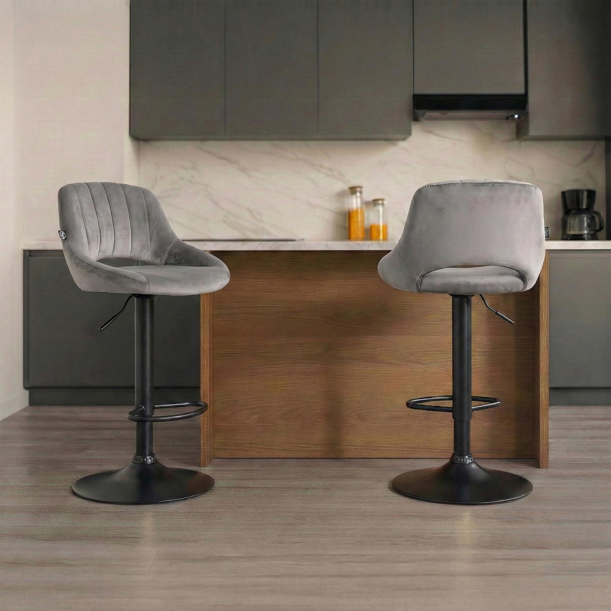 2er Set Barhocker Milet Samt