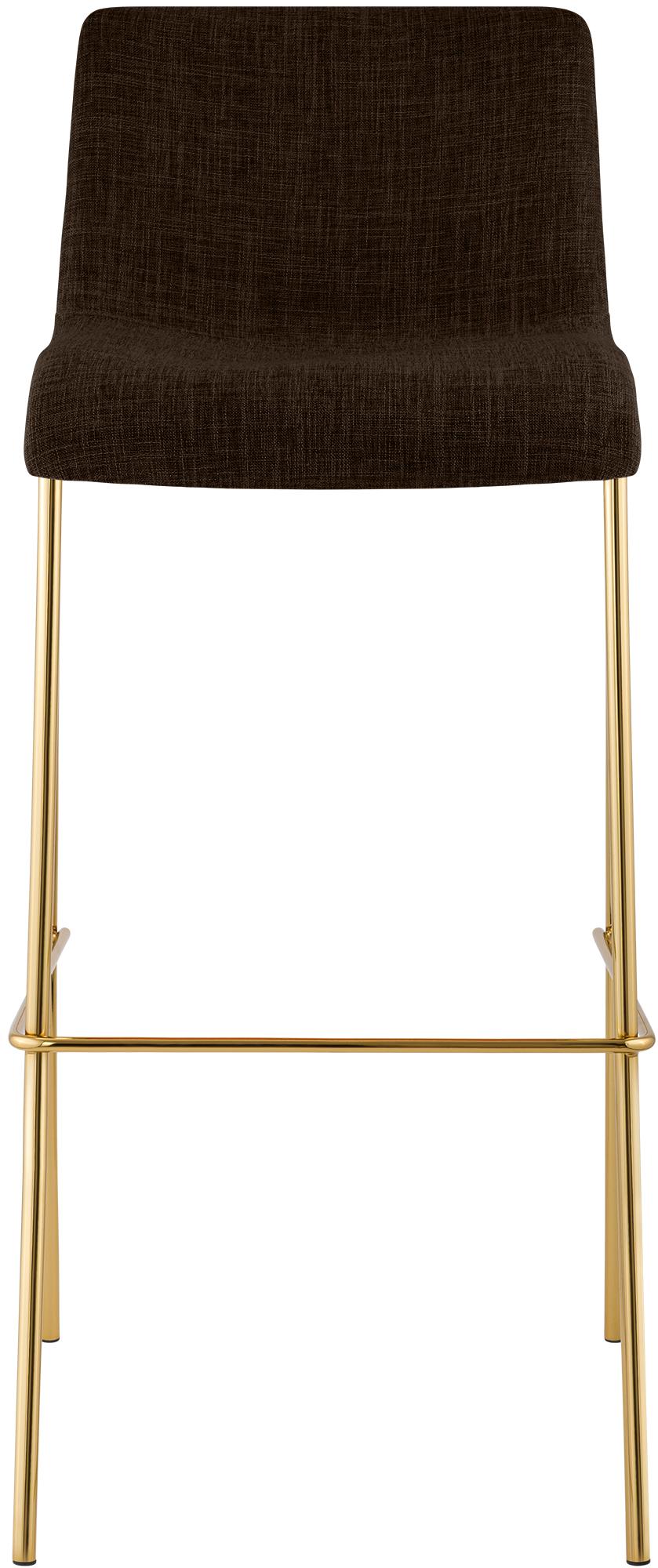 Barhocker Hover Stoff Vierfußgestell Gold