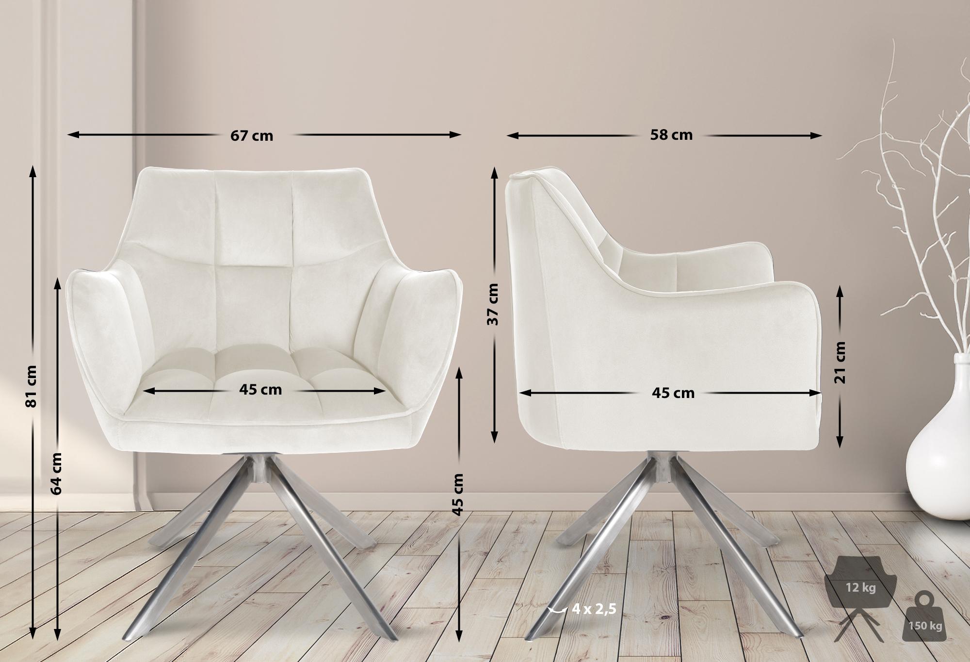 Esszimmerstuhl Swing Samt