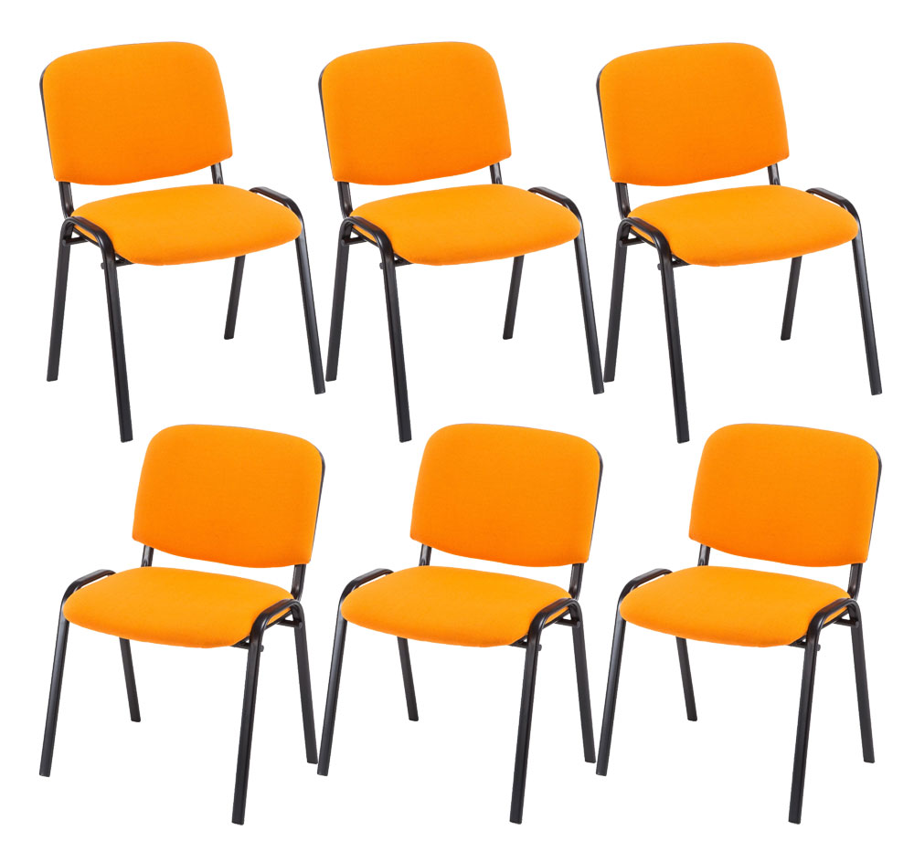 6er Set Besucherstuhl Ken Stoff