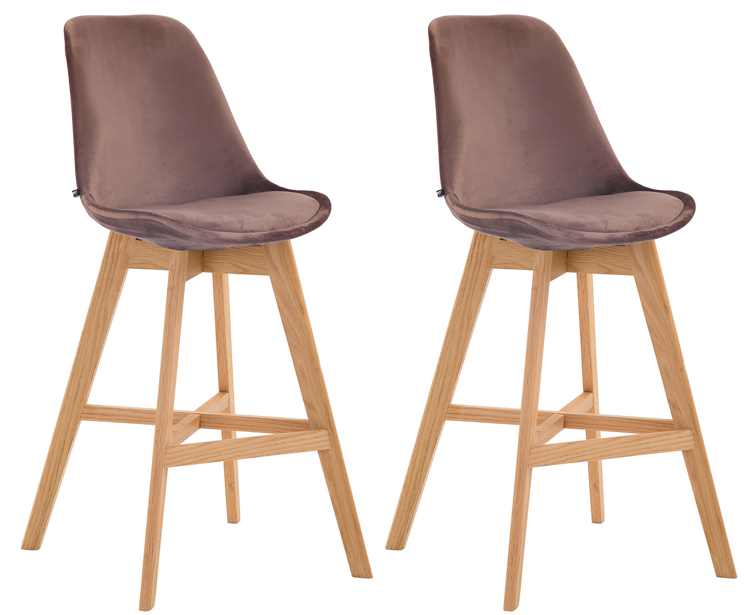 2er Set Barhocker Cannes Samt