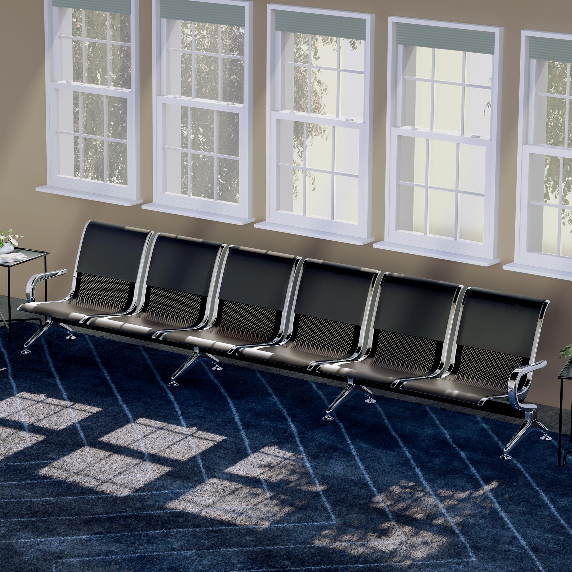 6er Wartebank Airport Kunstleder