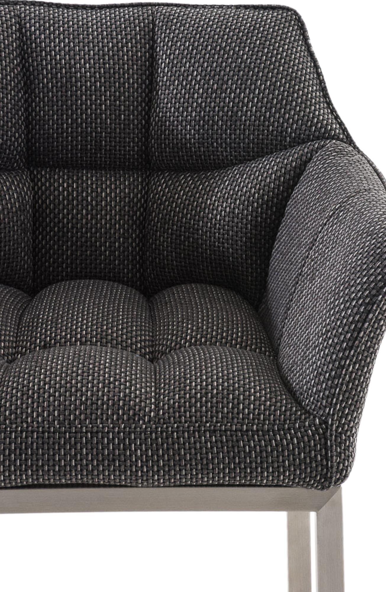 2er Set Barhocker Damaso Stoff mit Vierfußgestellen