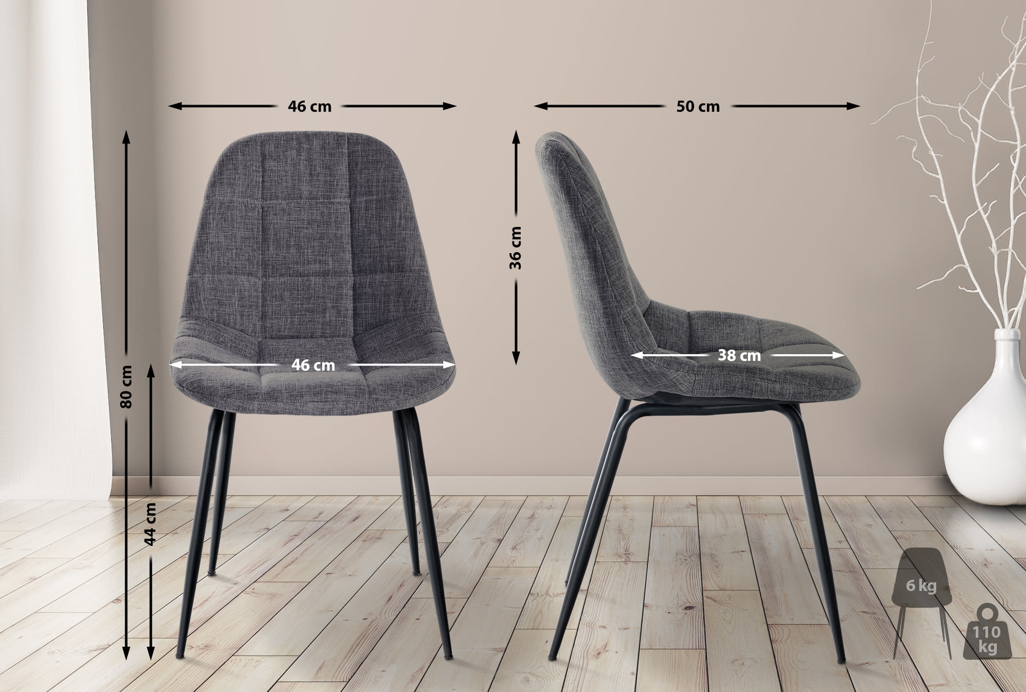 2er Set Stuhl Tom
