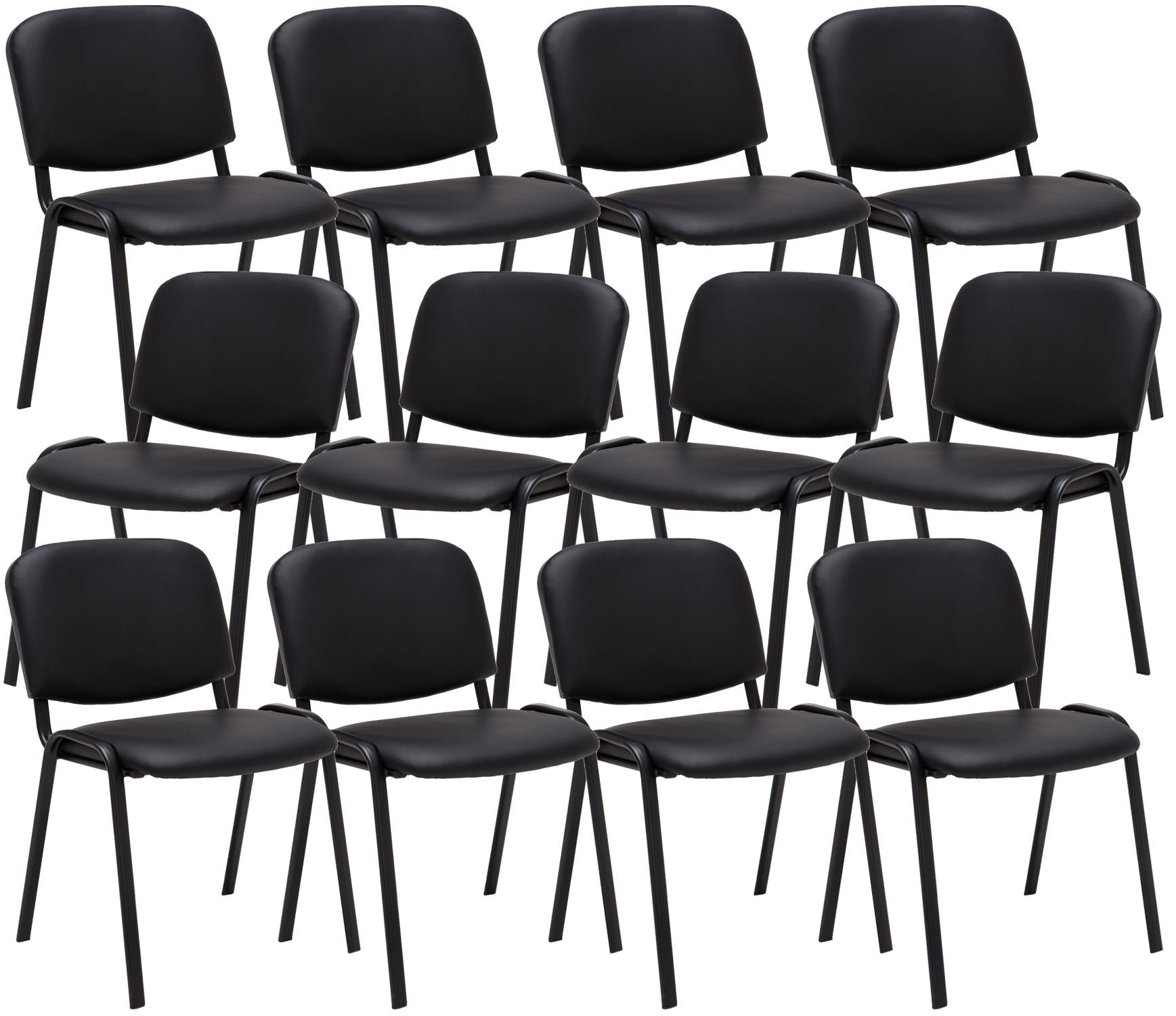 12er Set Besucherstuhl Ken Kunstleder