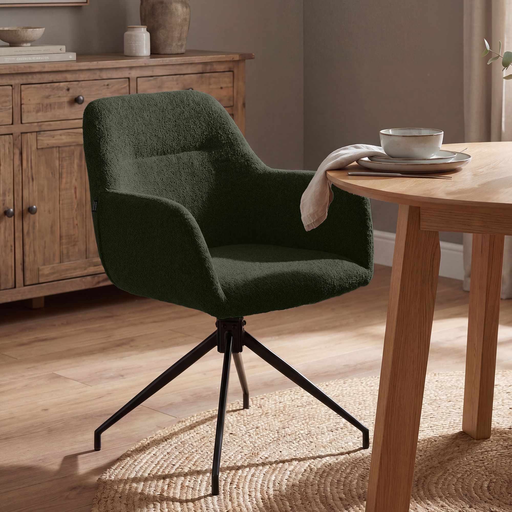 2er Set Esszimmerstühle Merlinda Teddystoff