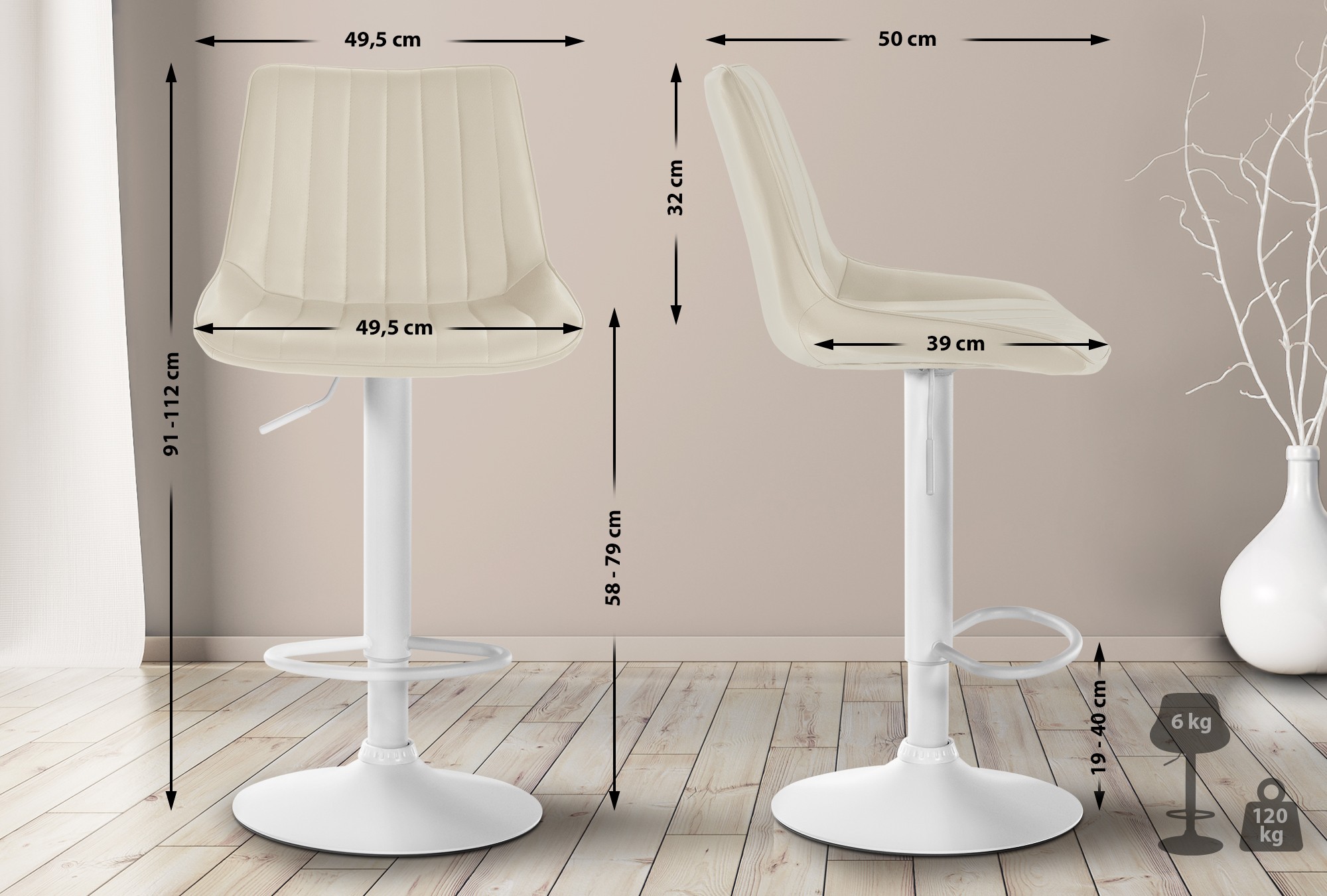 Barhocker Toni Kunstleder