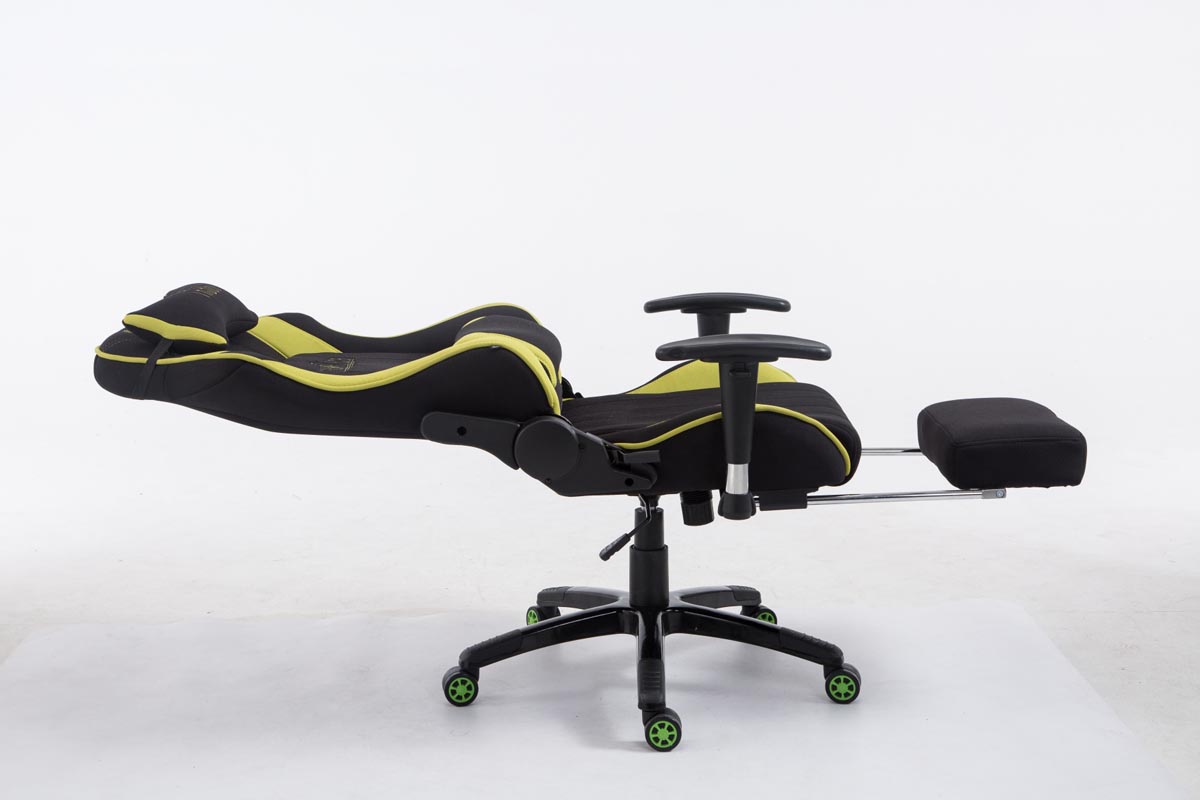 Racing Gaming Bürostuhl XL Shift Stoff mit/ohne Fußablage schwarz/grün mit Fußablage