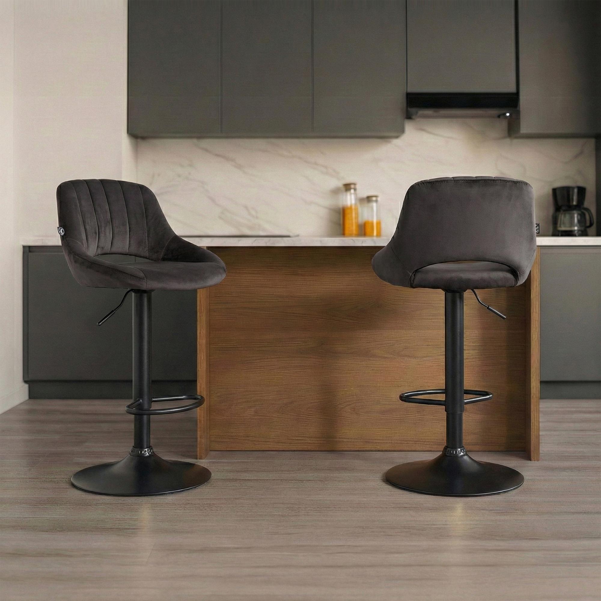 2er Set Barhocker Milet Samt