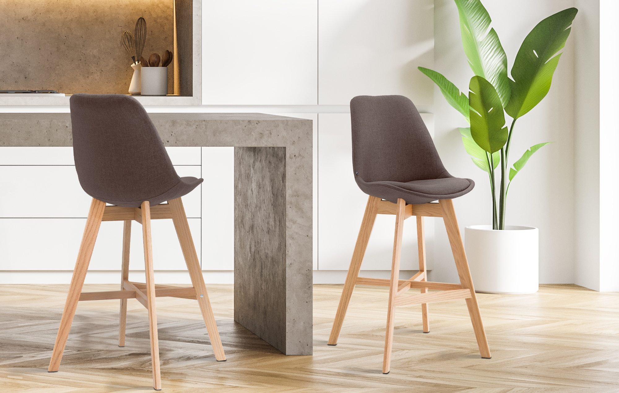 2er Set Barhocker Cannes Stoff