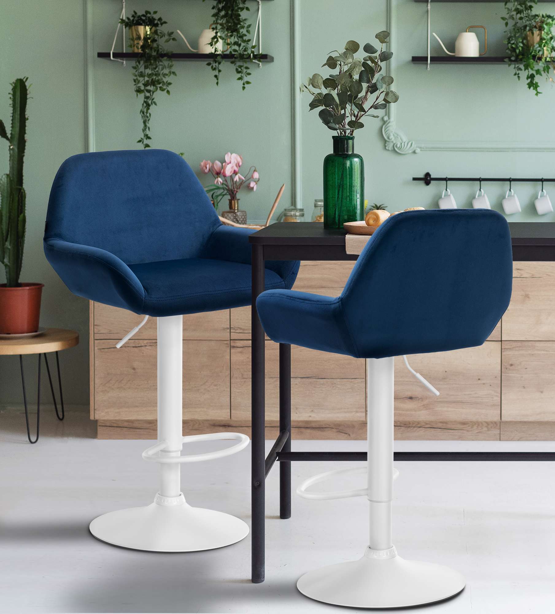 2er Set Barhocker Braga Samt