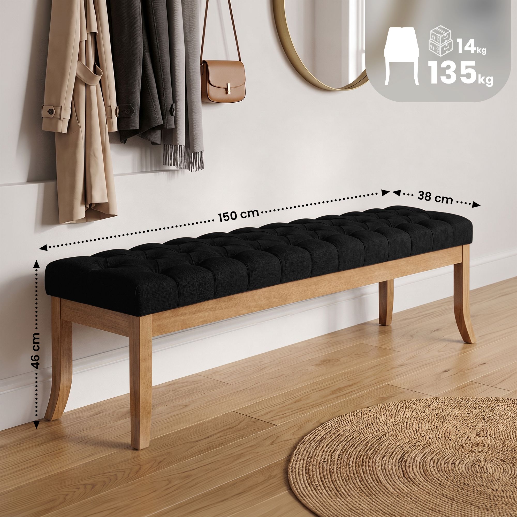 Sitzbank Ramses Stoff antik-hell