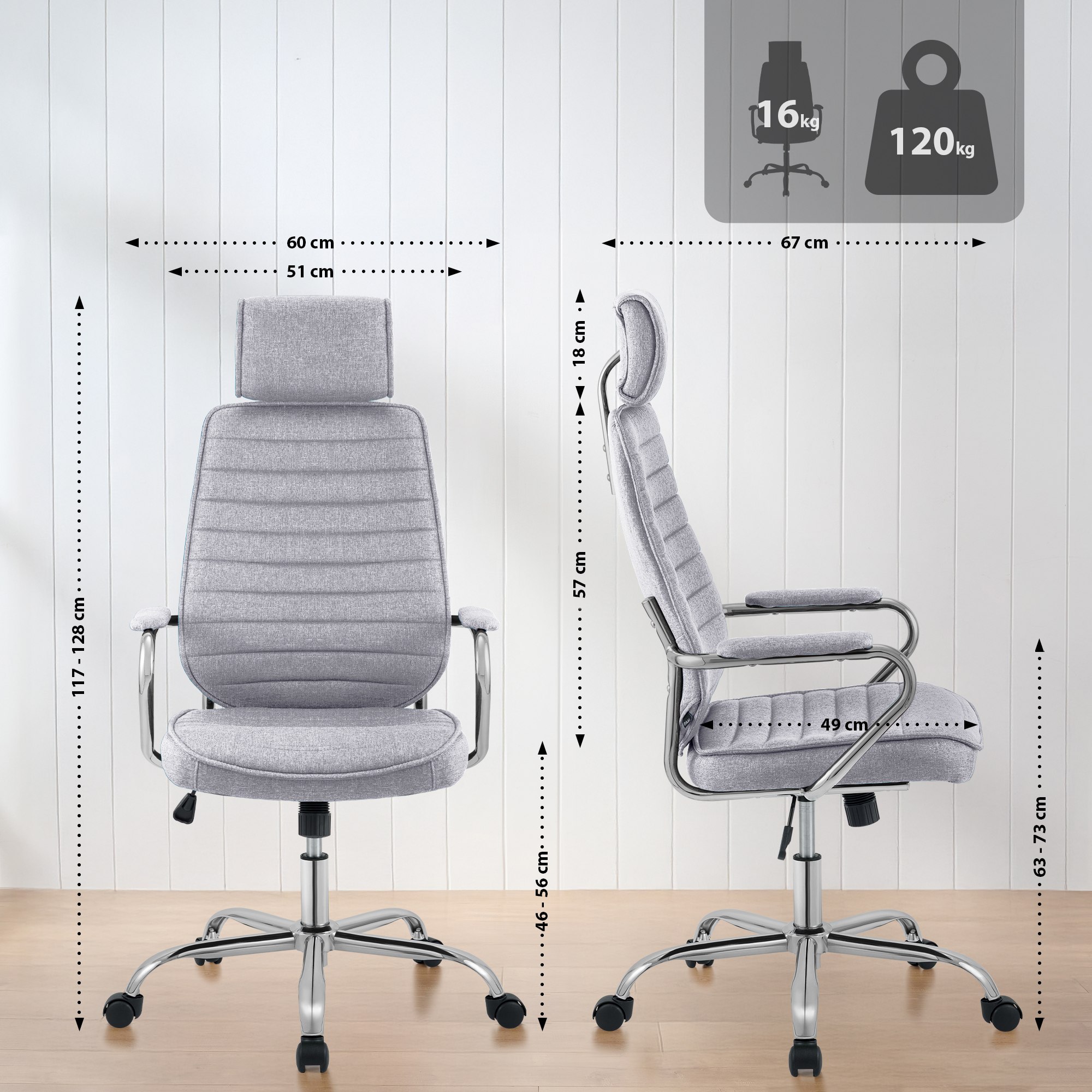 Bürostuhl Rako Stoff
