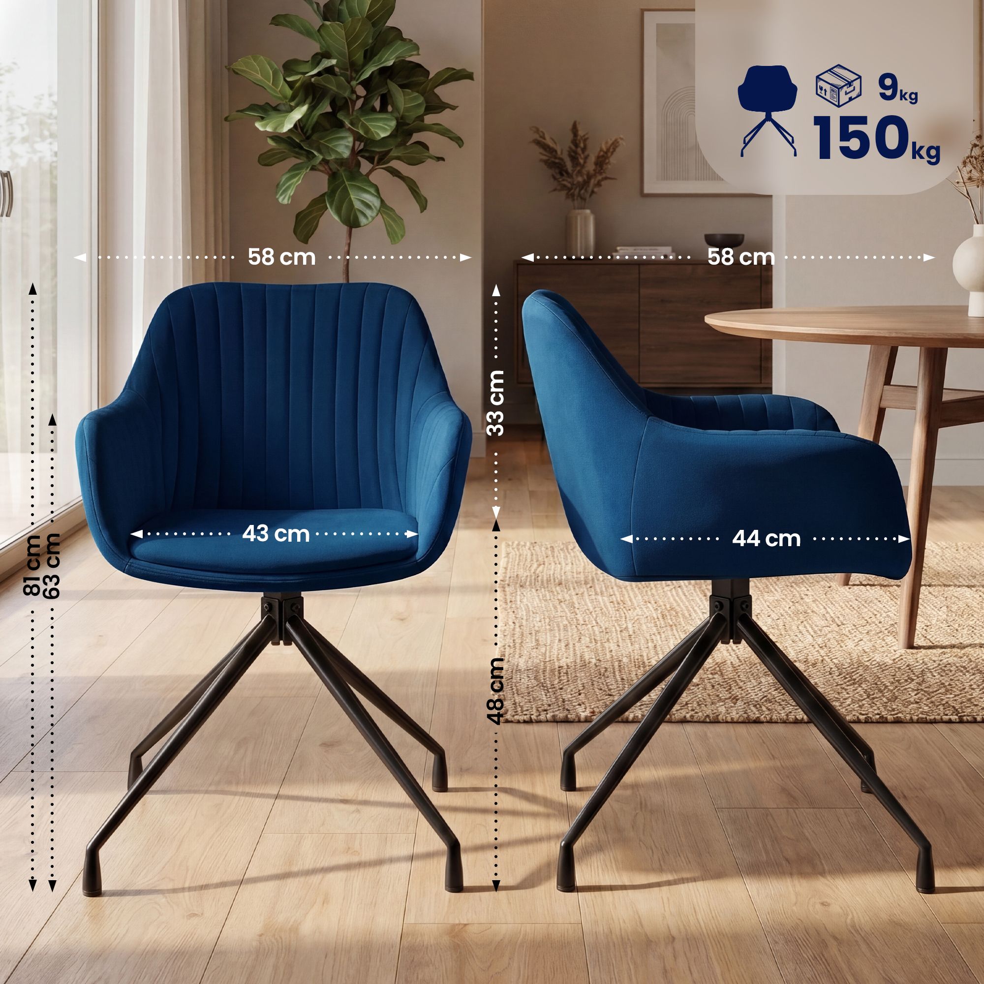 2er Set Esszimmerstühle Novanis