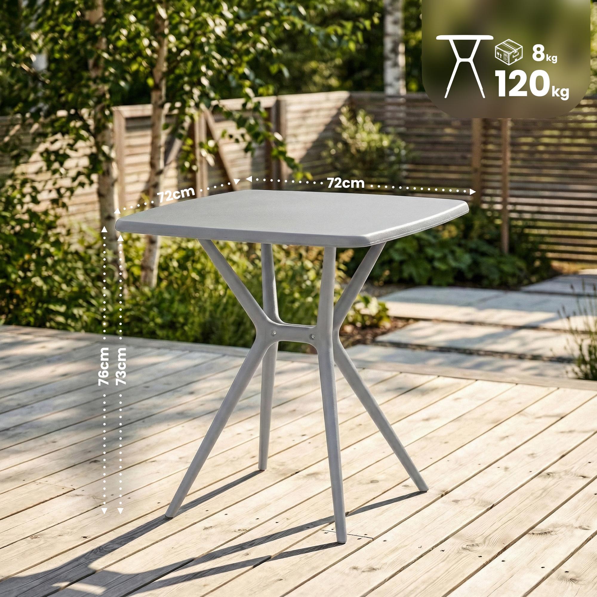Gartentisch Becky eckig 72 x 72 cm
