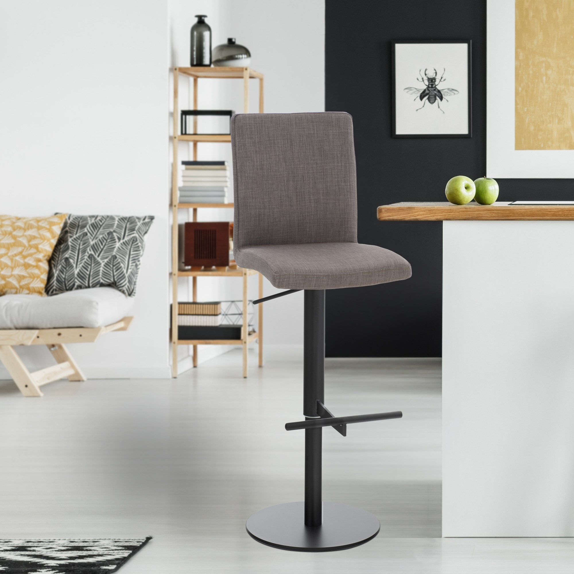 2er Set Barhocker Cadiz Stoffbezug