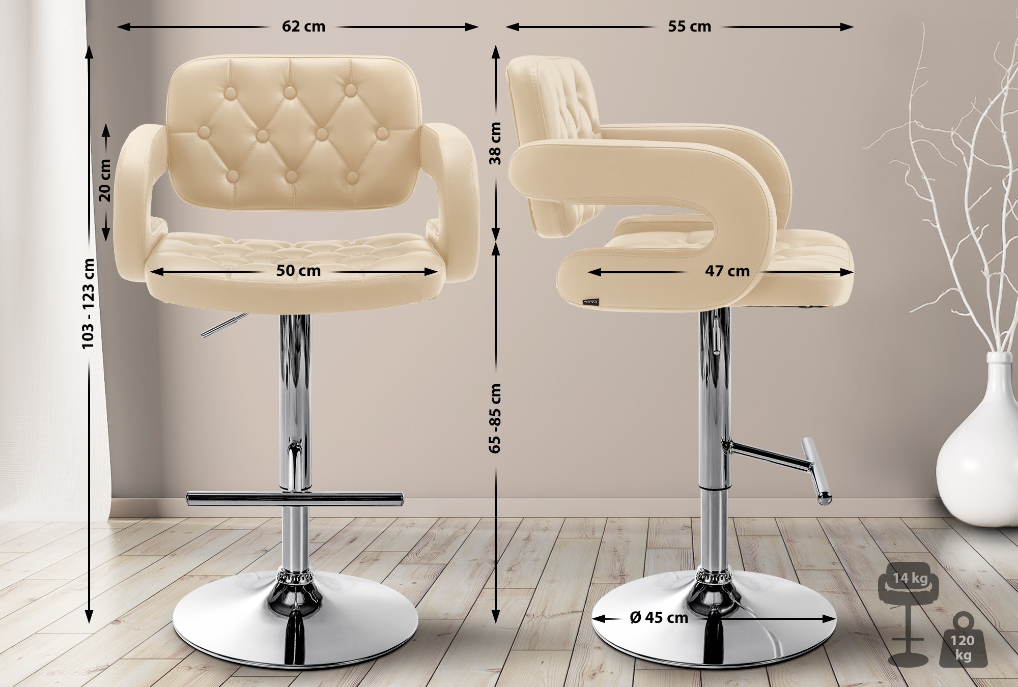 Barhocker Dublin Kunstleder