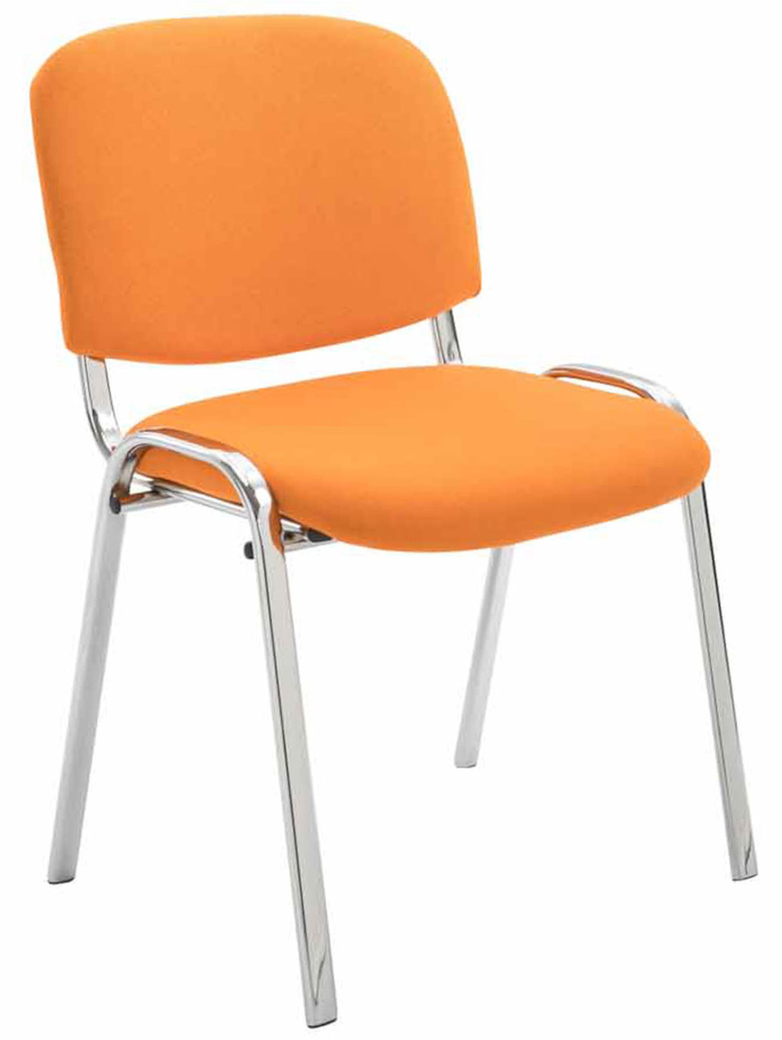 4er Set Stühle Ken Chrom Stoff