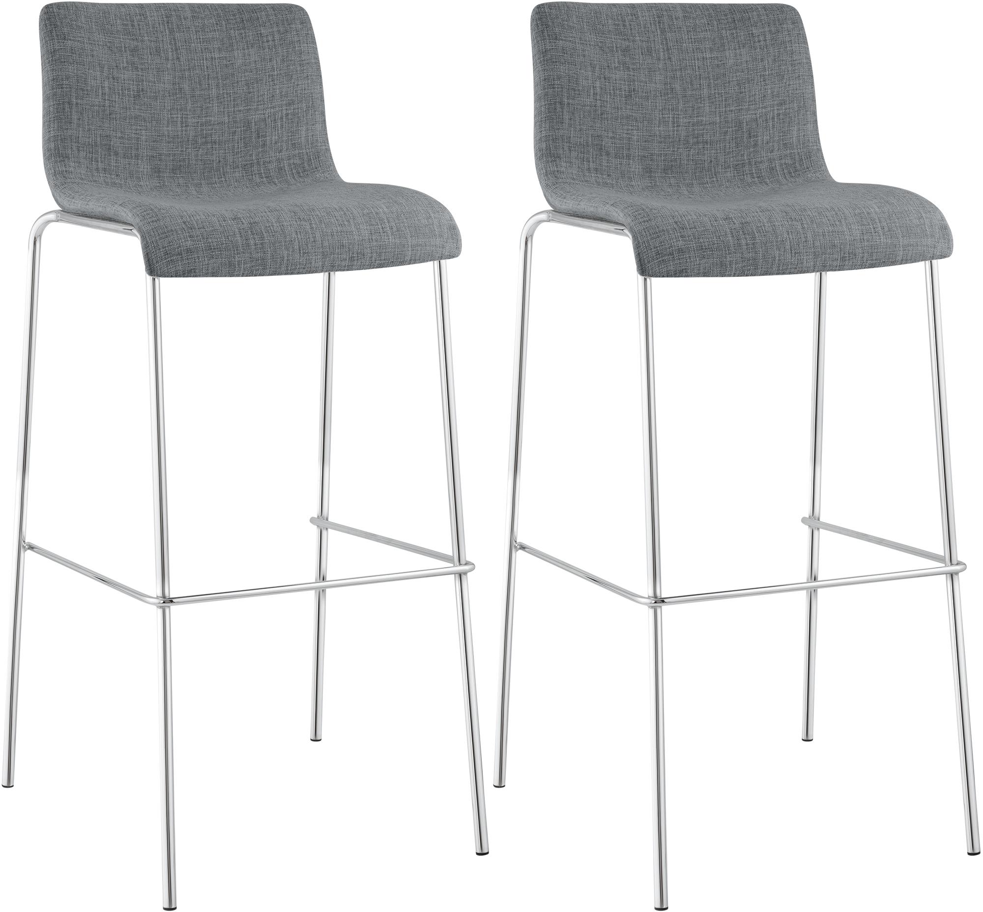 2er Set Barhocker Hover Stoff Vierfußgestell