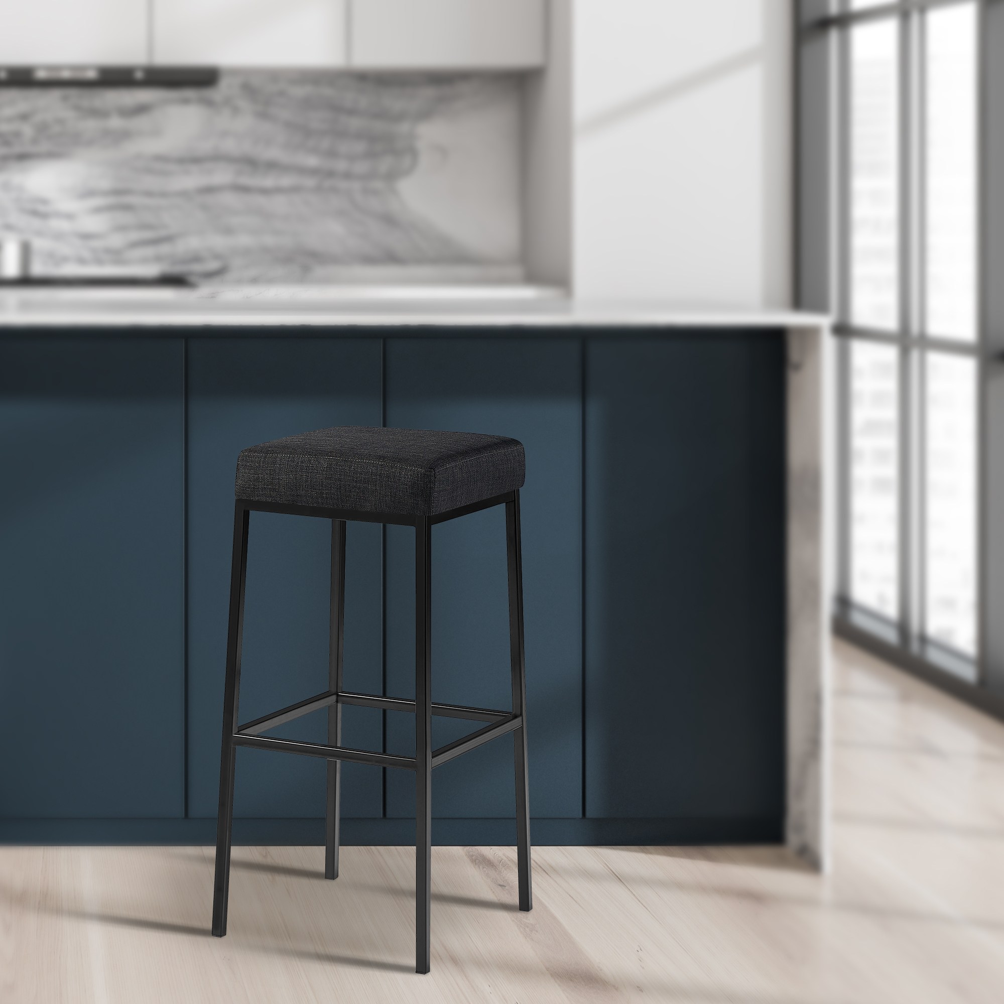 2er Set Barhocker Montreal Stoffbezug