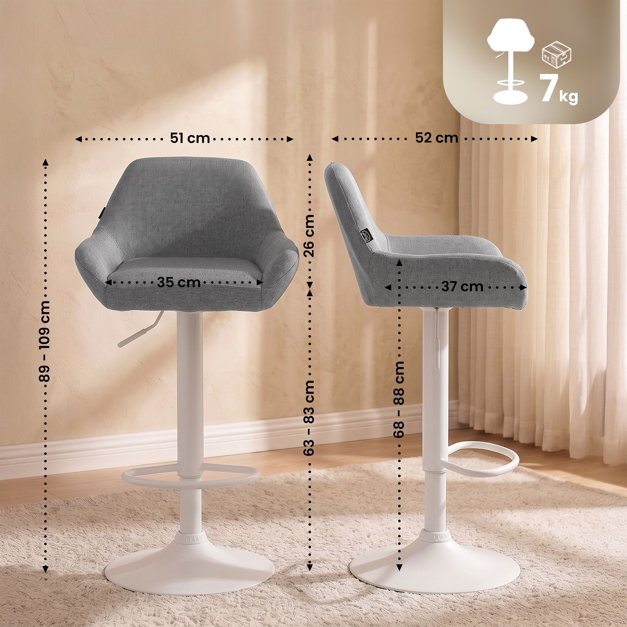 Barhocker Braga Stoff