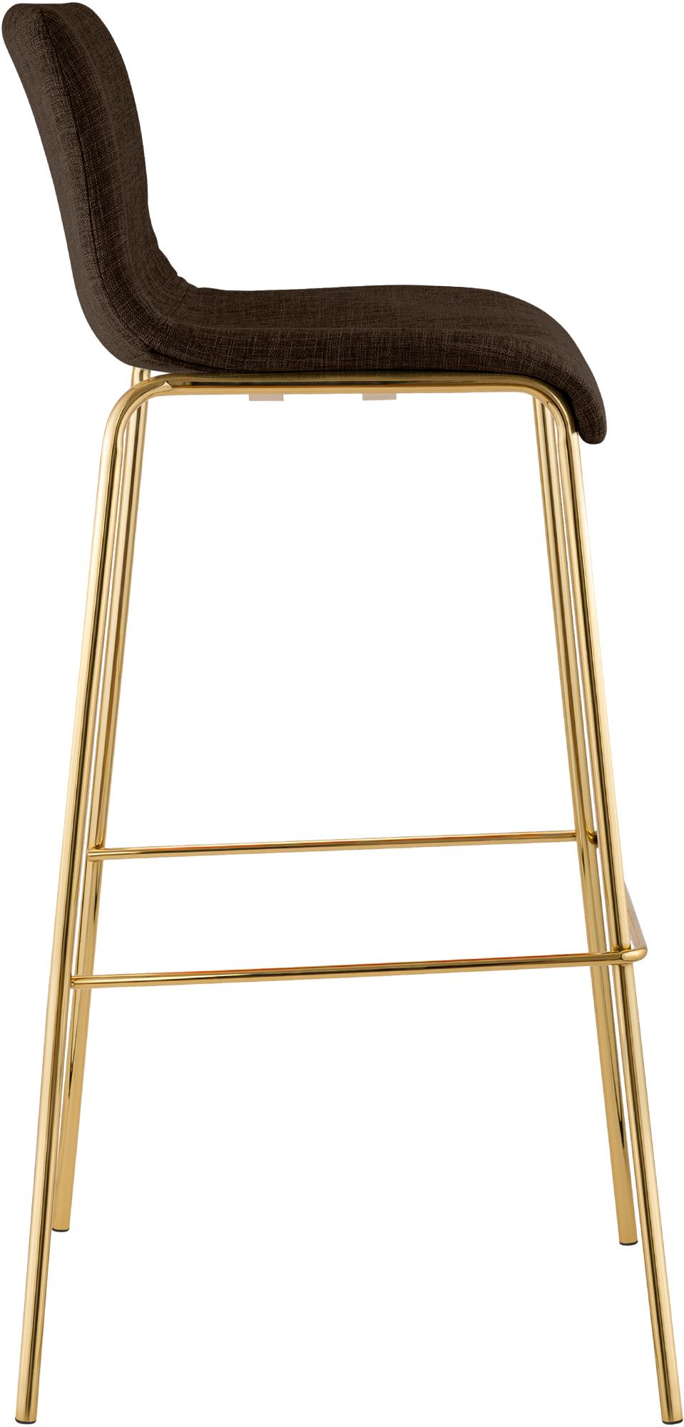 Barhocker Hover Stoff Vierfußgestell Gold