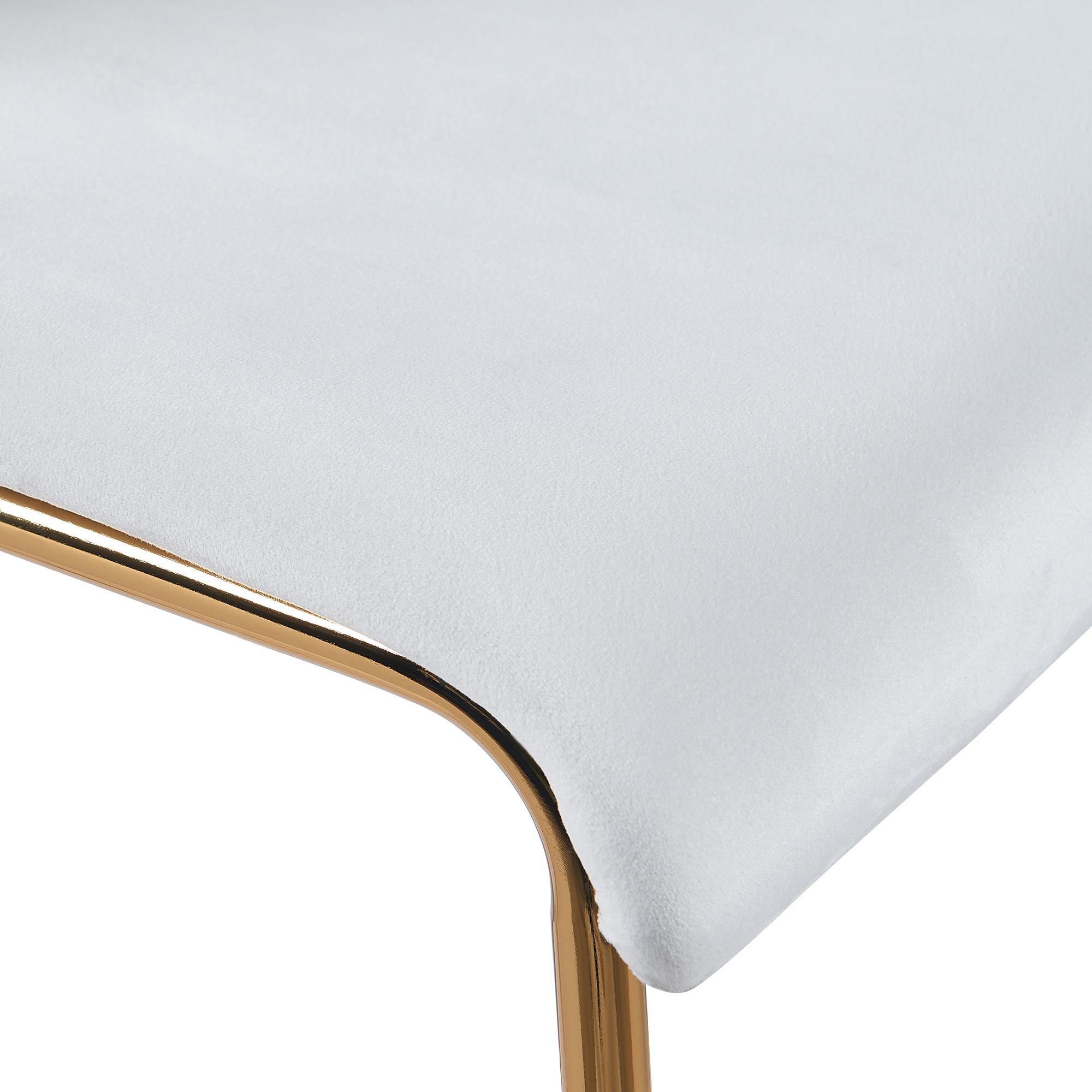 Barhocker Hoover Samt Vierfußgestell Gold