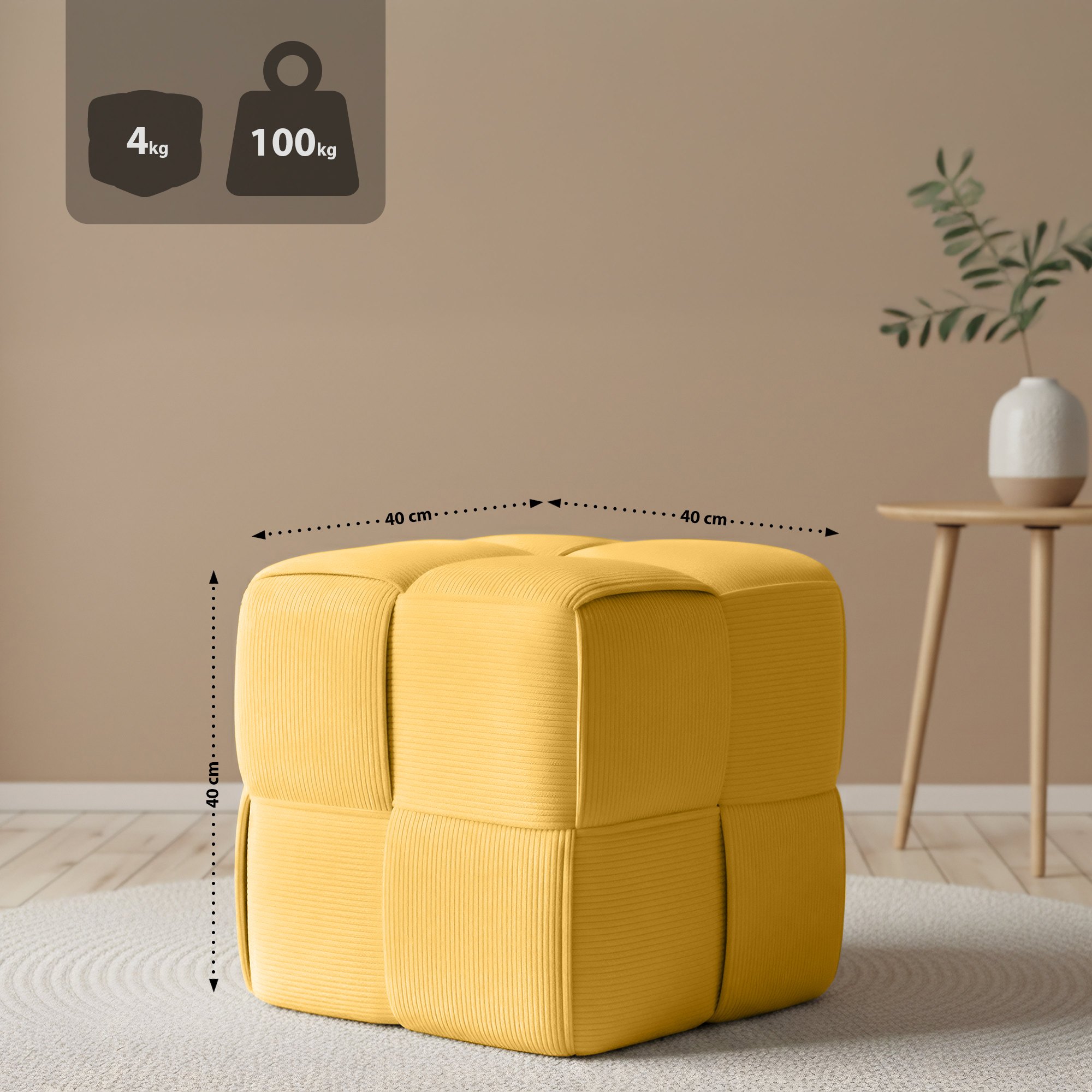 Sitzhocker Cord Forinta