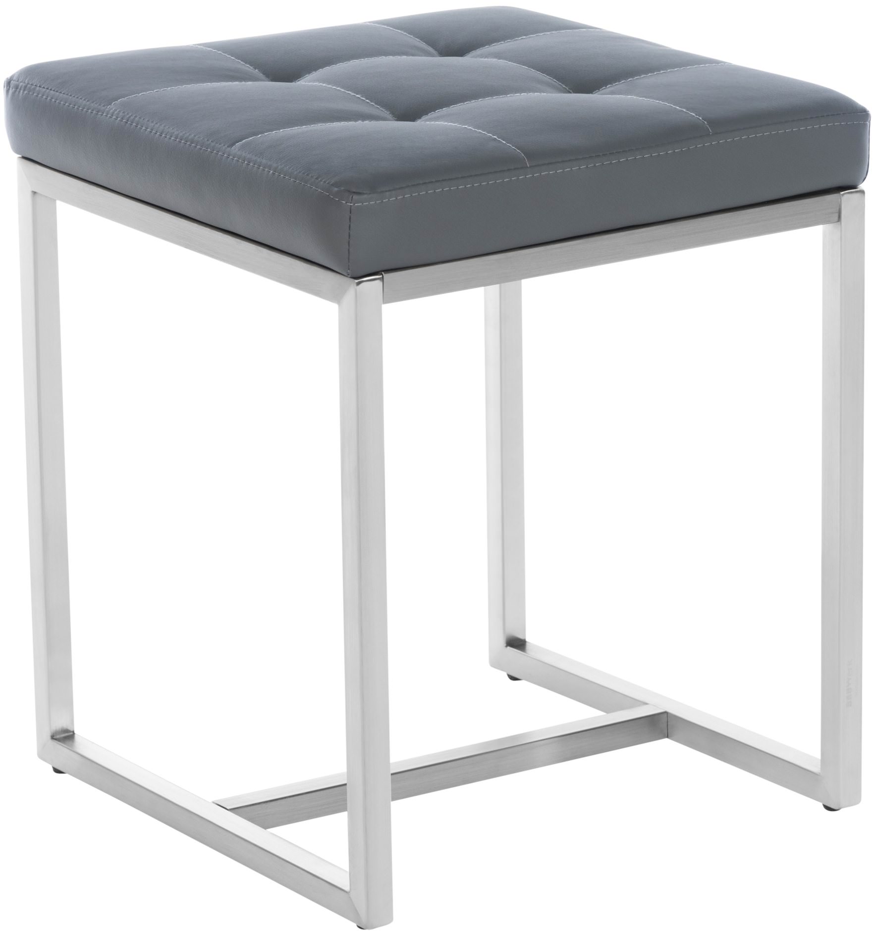 2er Set Edelstahl Sitzhocker Barci