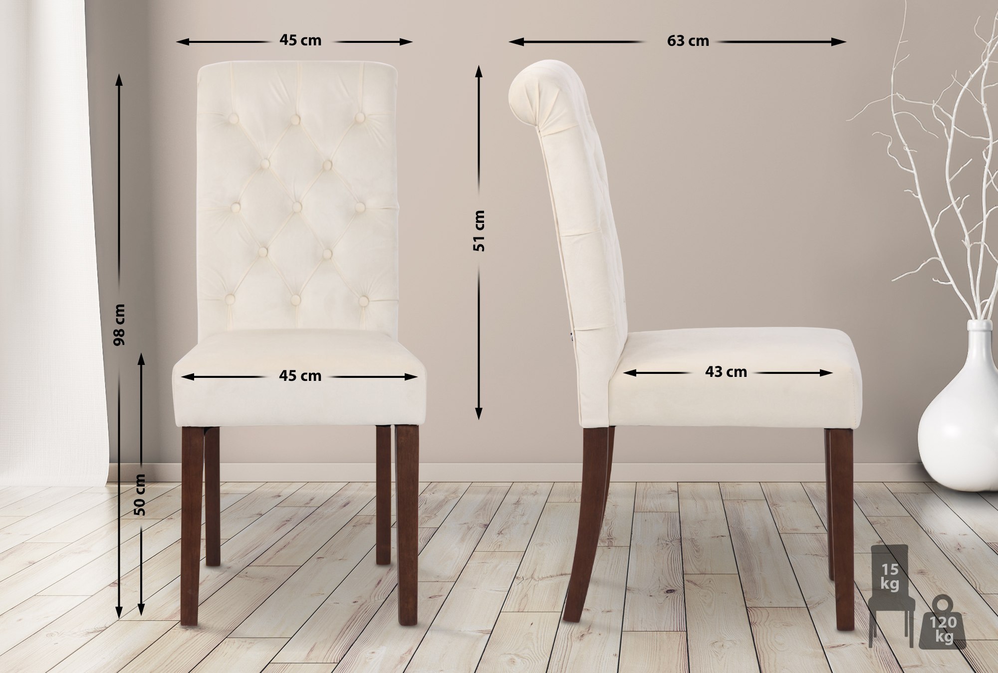 2er Set Esszimmerstühle Lisburn
