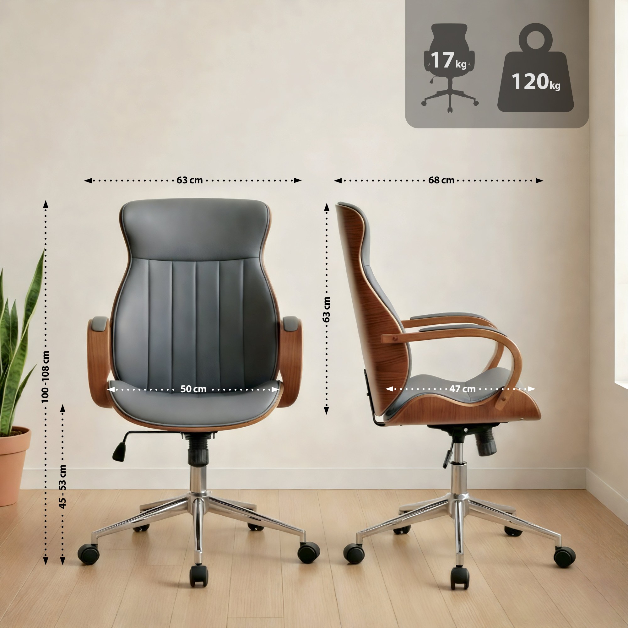 Bürostuhl Melilla Kunstleder