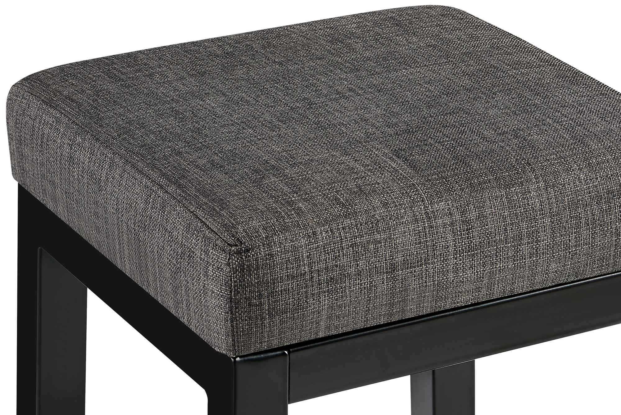 Barhocker Taylor Stoffbezug Sitzhöhe 78 cm Metallgestell schwarz