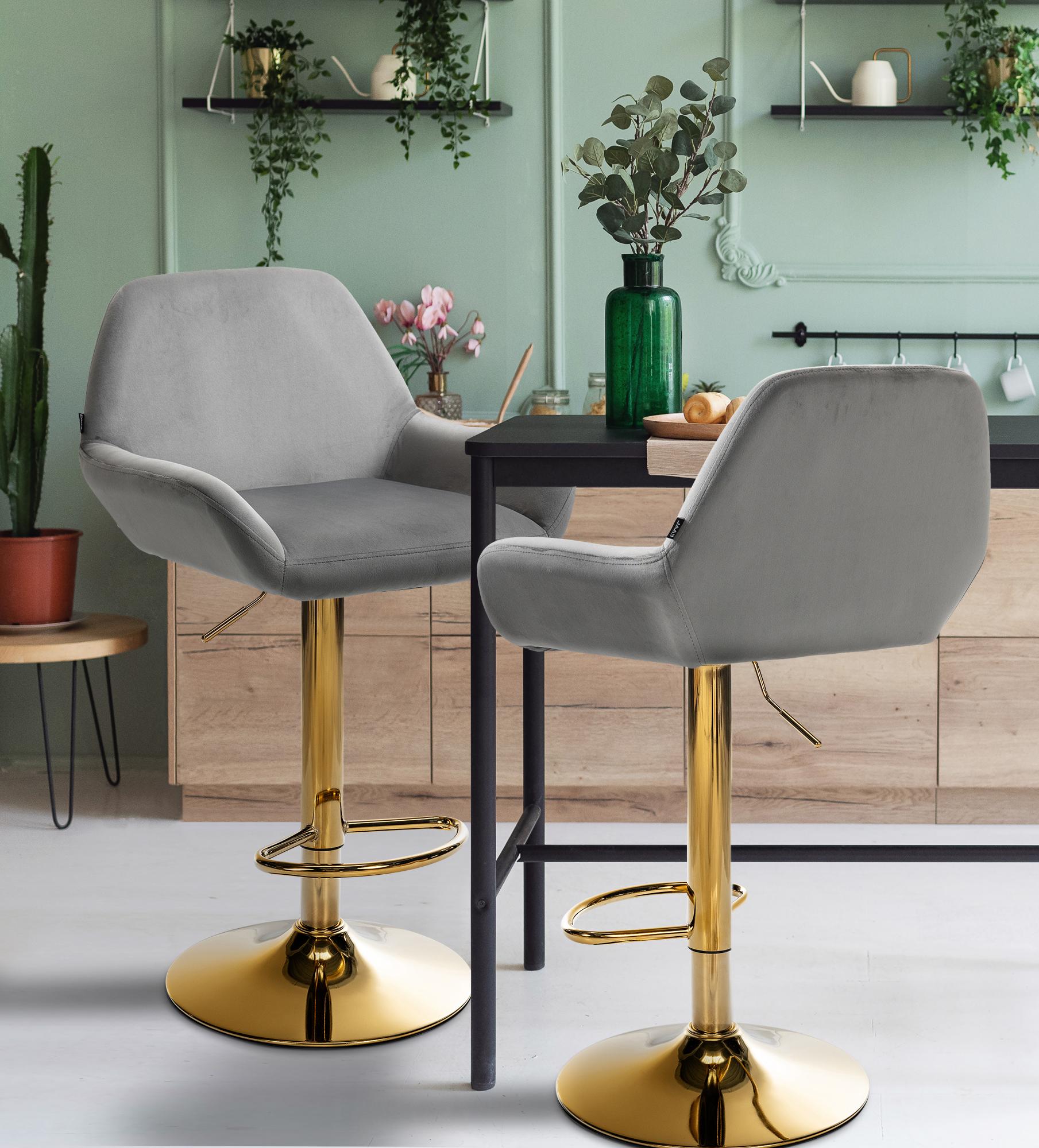 Barhocker Braga Gold Samt