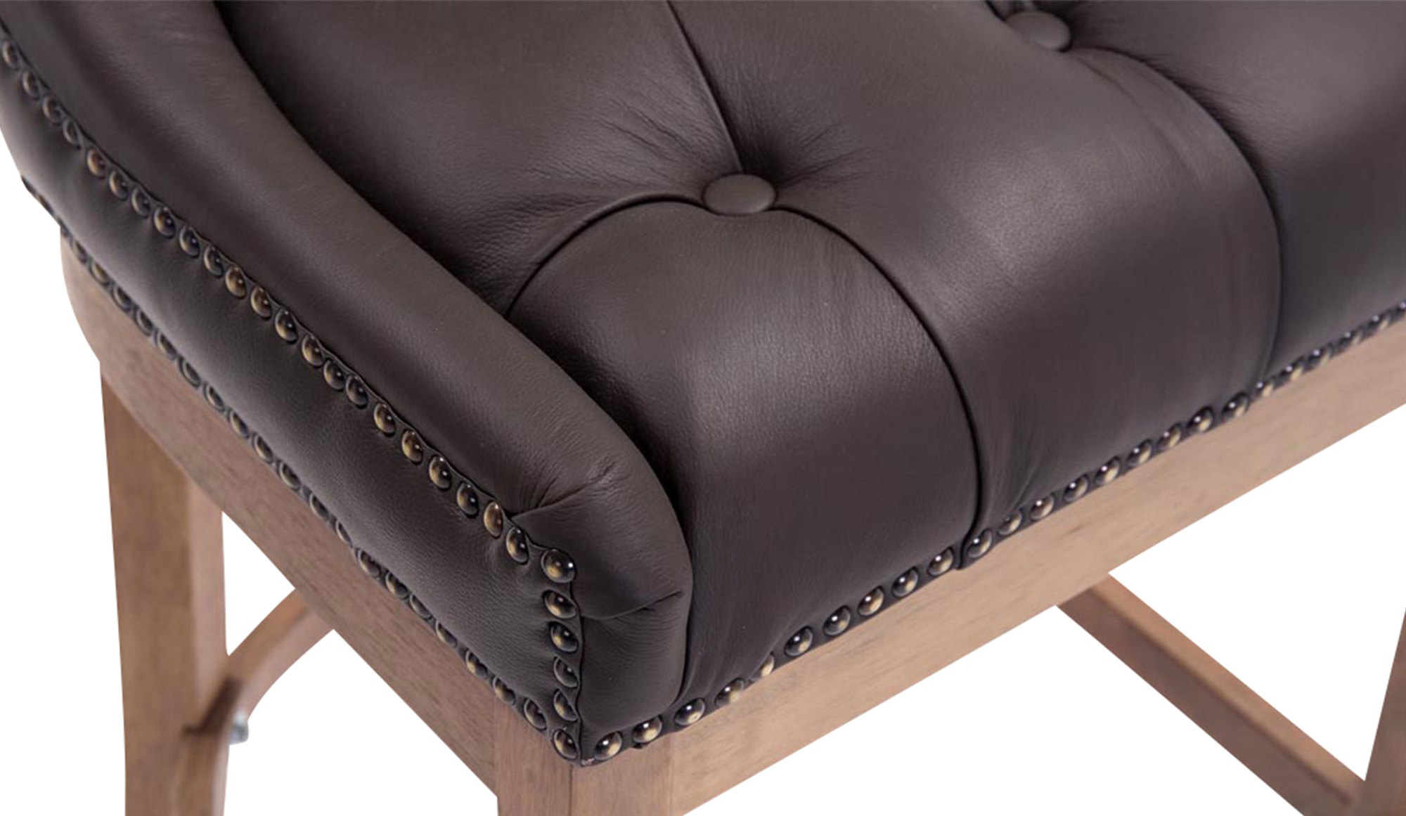 Barhocker Lakewood Echtleder, Antik-hell