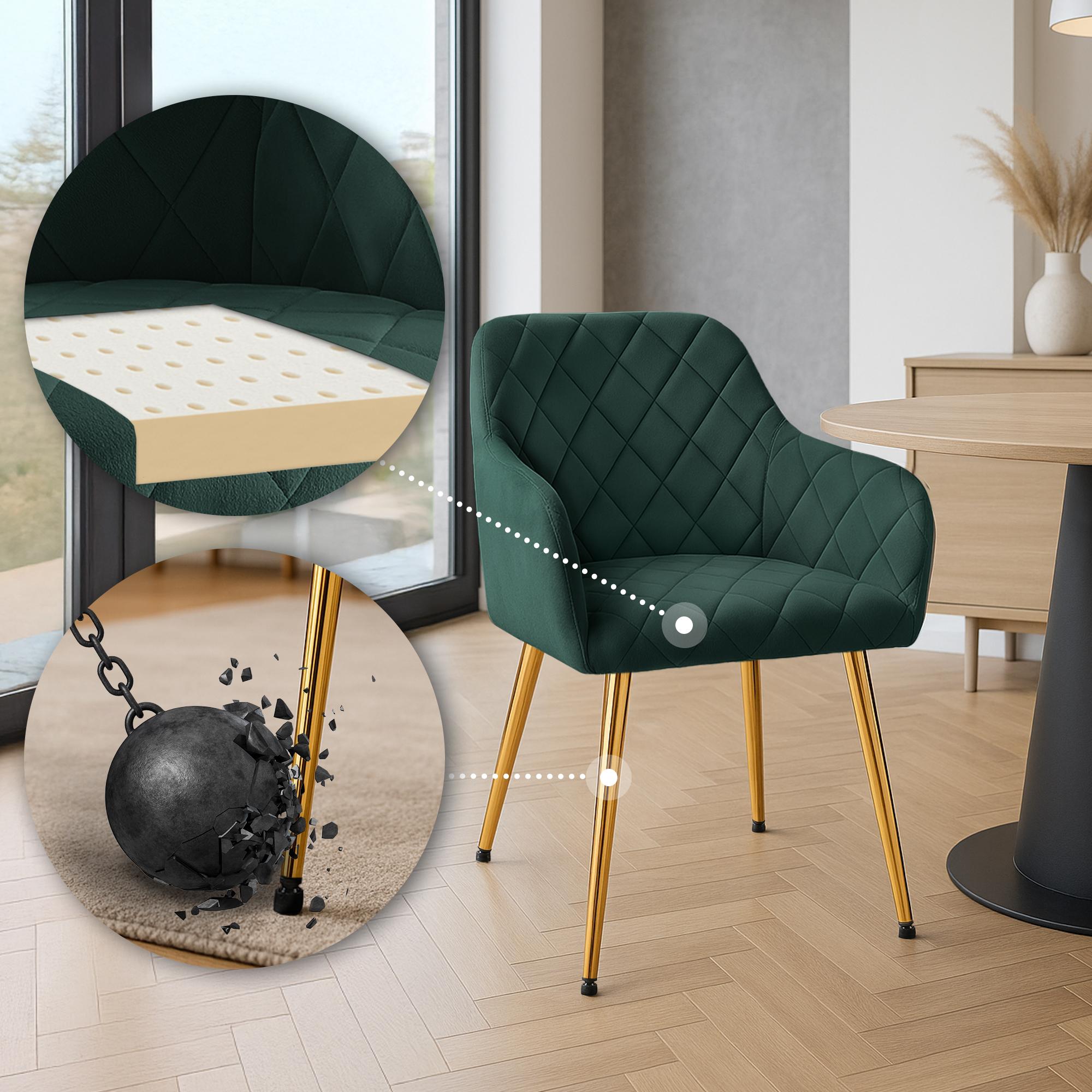 2er Set Esszimmerstühle Monett Samt