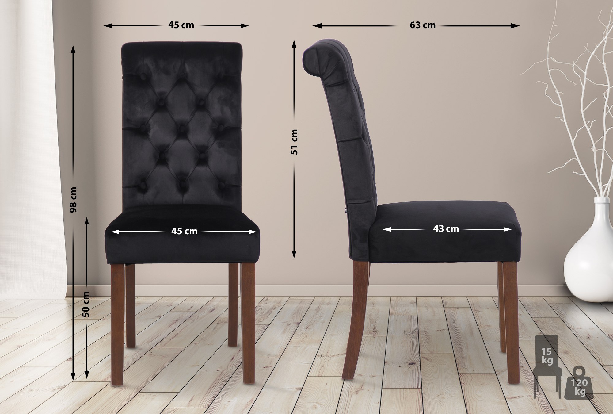 2er Set Esszimmerstühle Lisburn