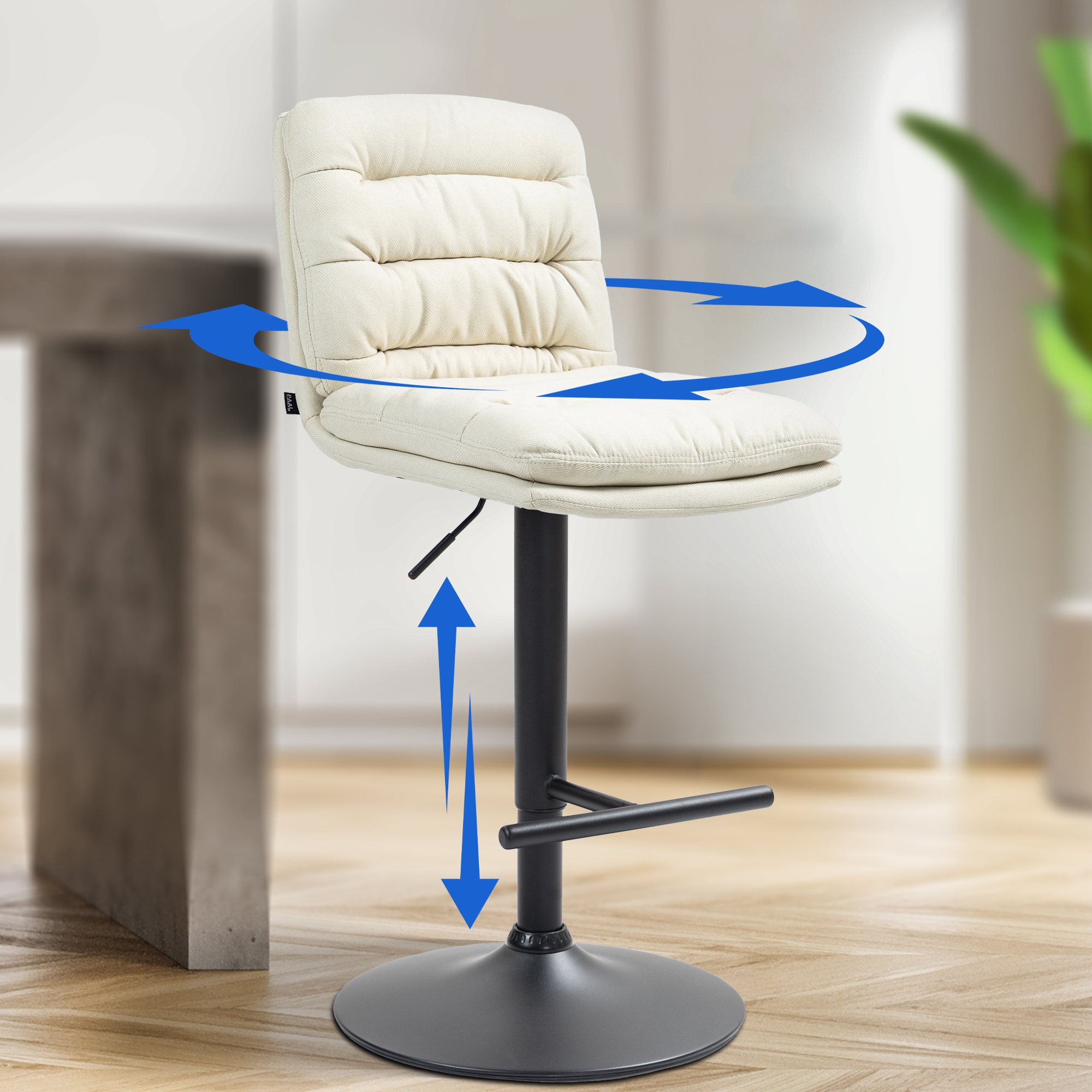 2er Set Barhocker Damar Stoff
