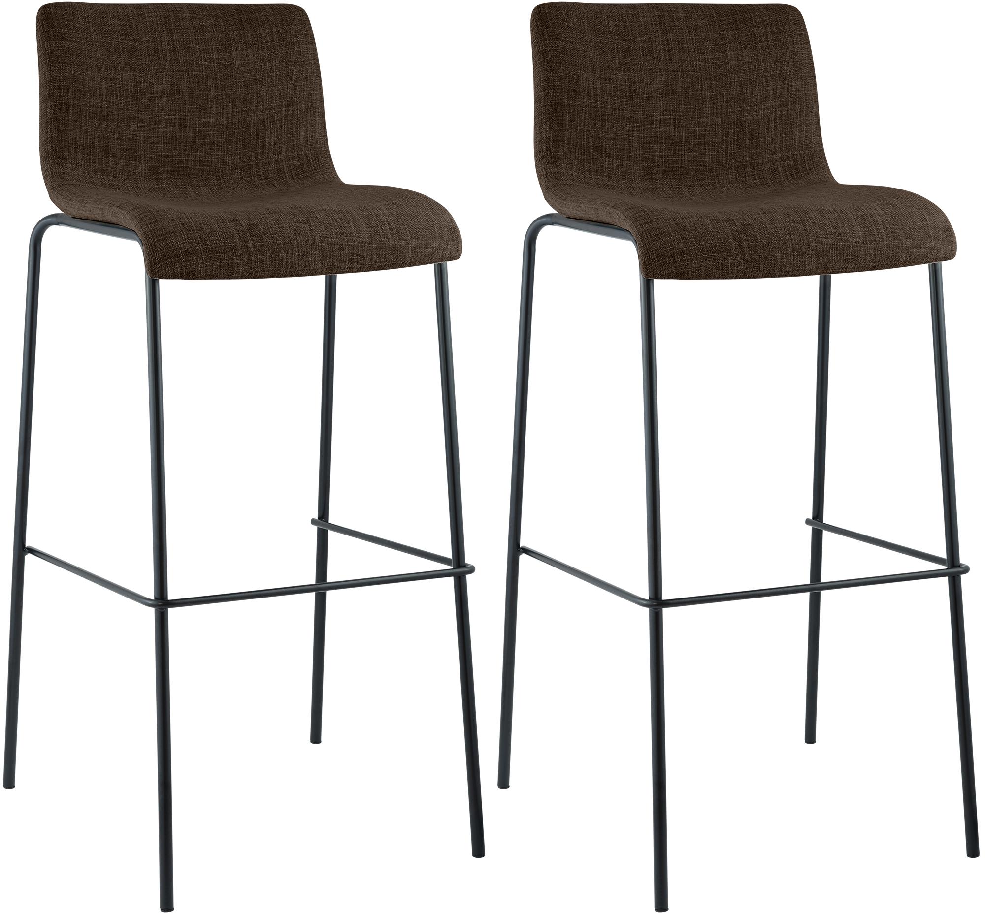 2er Set Barhocker Hover Stoff Vierfußgestell